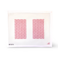 Y PATTERN RED MONOGRAM POUCH BACK