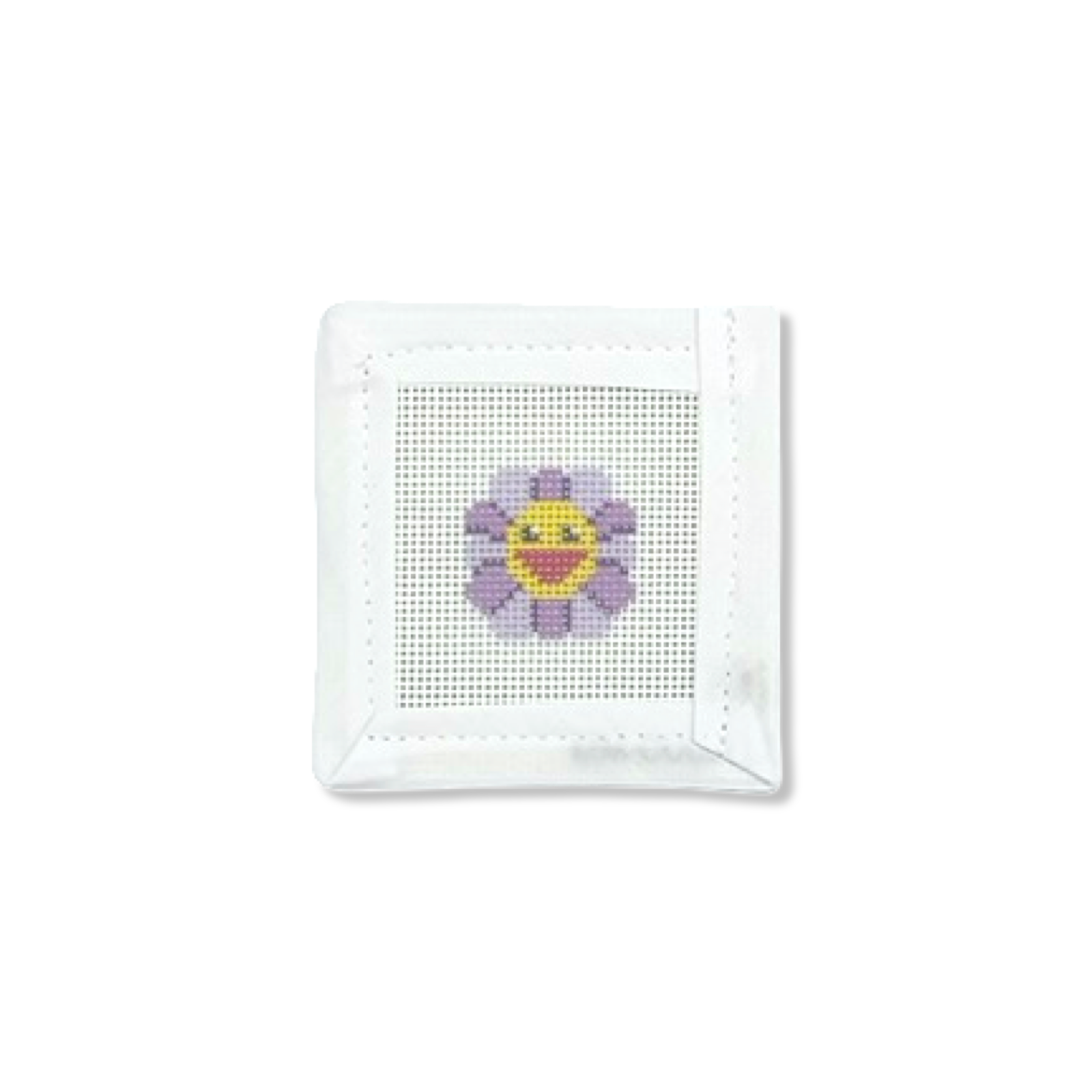 SMILEY FLORAL KEY FOB PURPLE