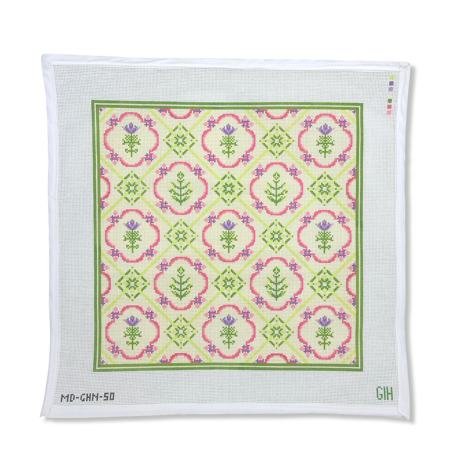 FLORAL TILE PATTERN PILLOW