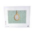 PENDANT CLUTCH CANVAS - GREEN