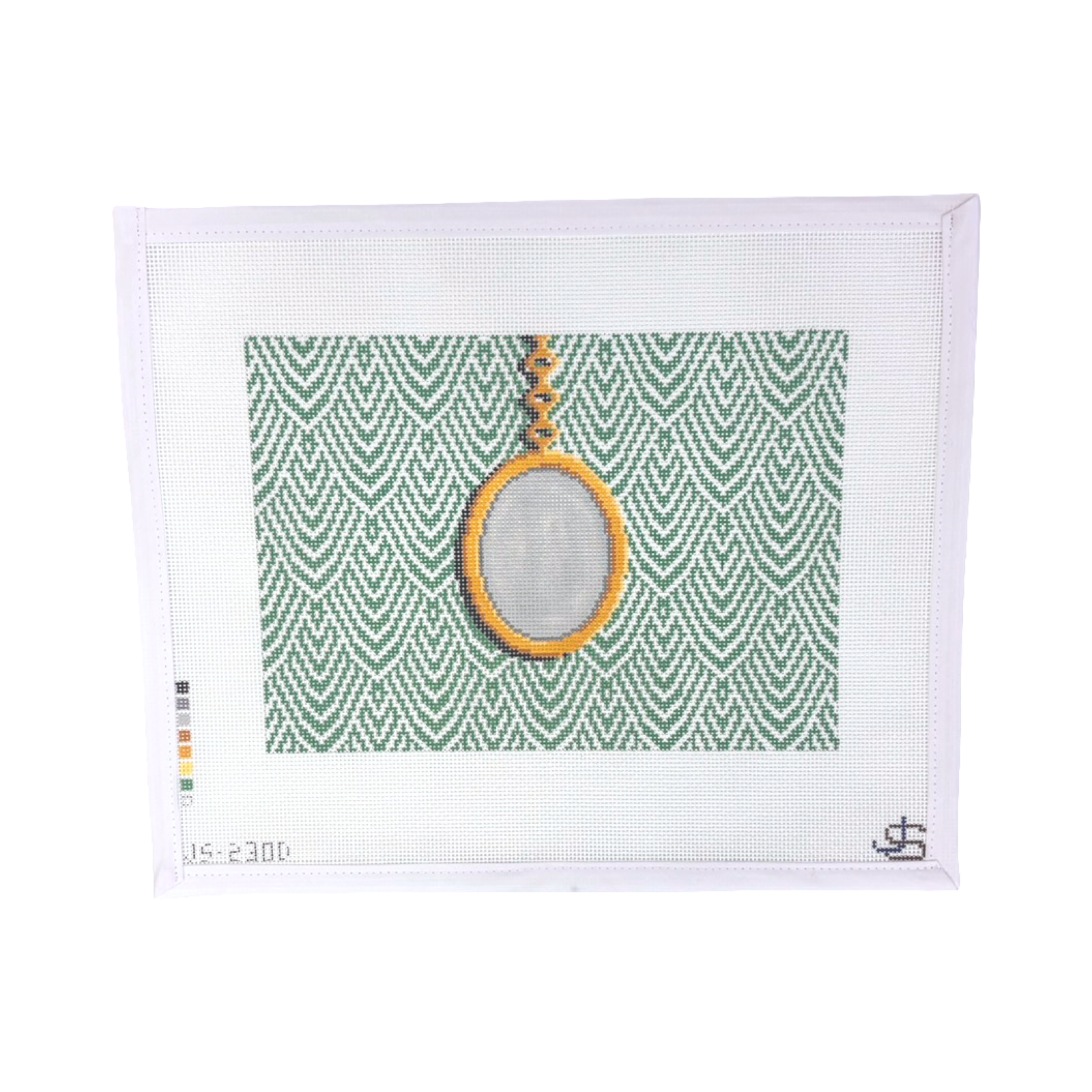 PENDANT CLUTCH CANVAS - GREEN