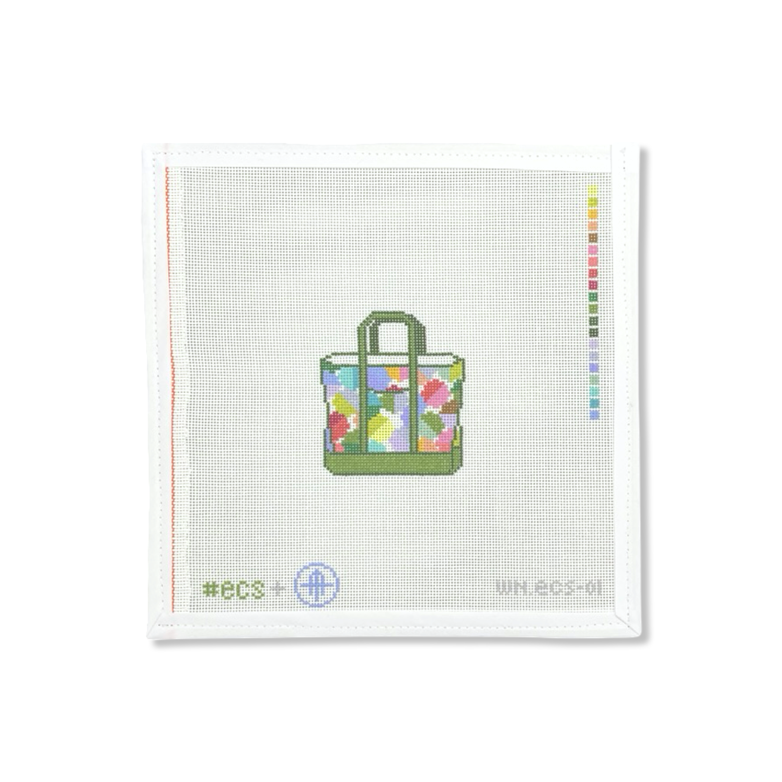 RAINBOW TWO TONE CIRCLES BOAT TOTE