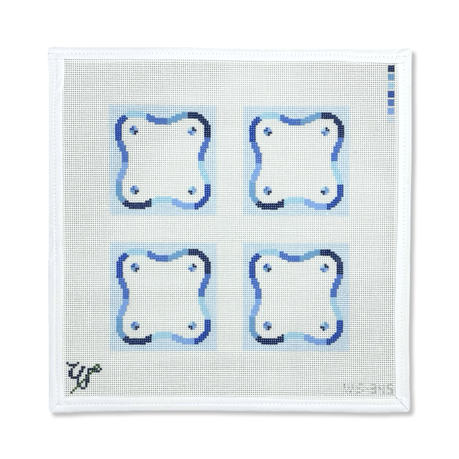 SQUIGGLE COASTER SET - BLUES