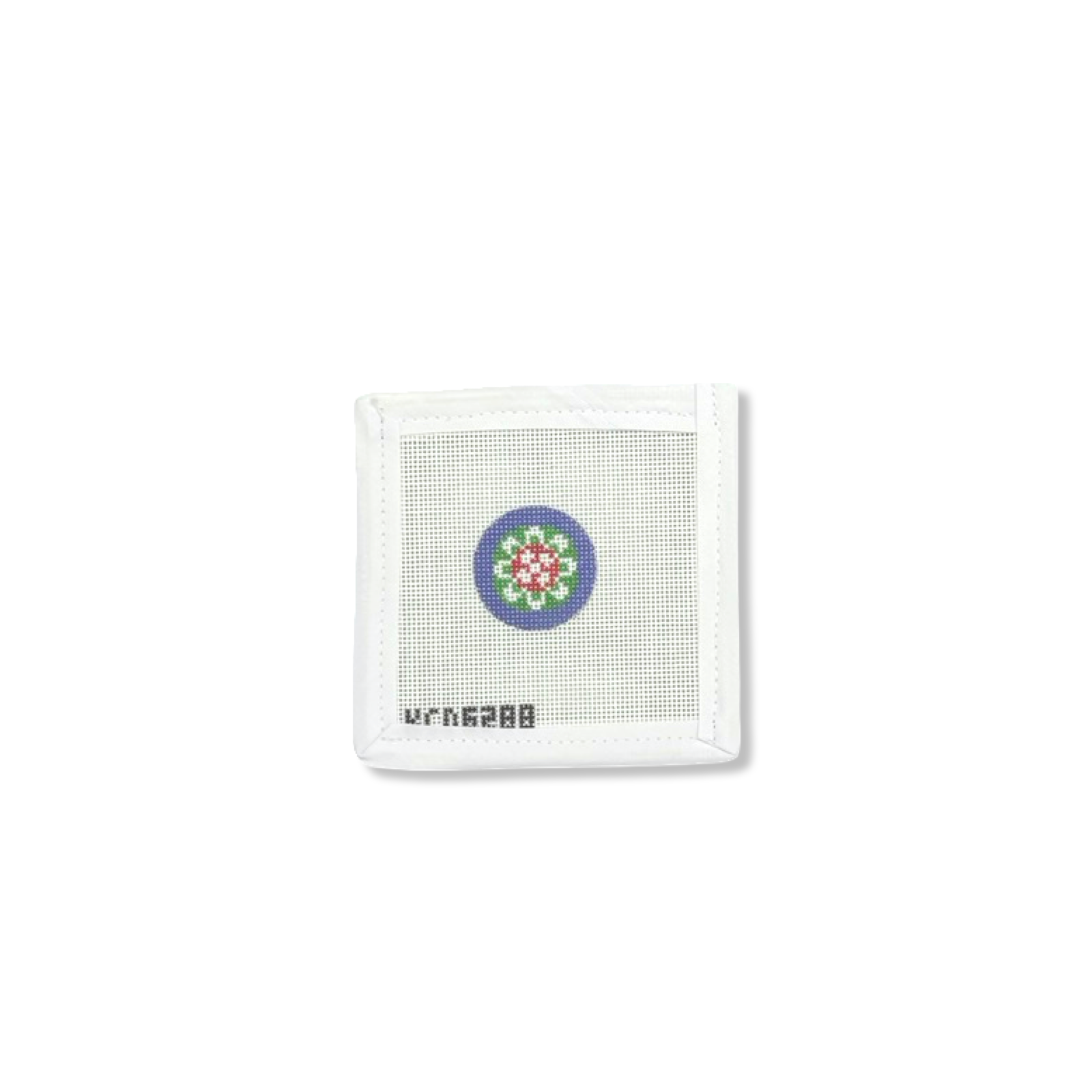 BLUE AND GREEN FLOWER KEY FOB INSERT