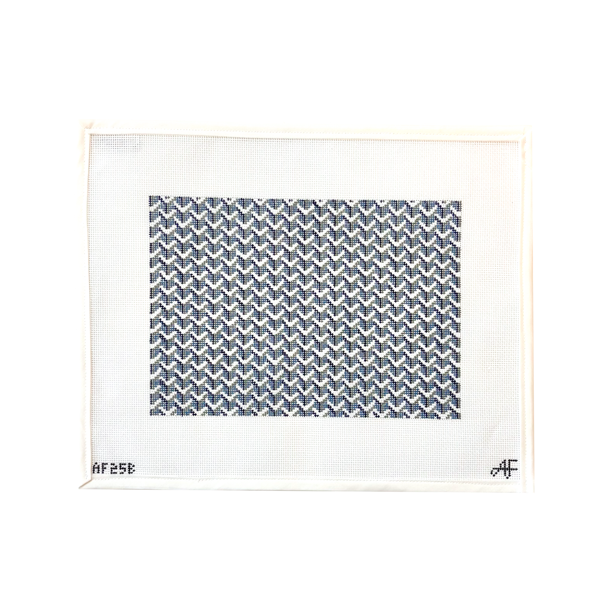 ALLOVER Y PATTERN BLUE CLUTCH