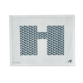 Y PATTERN BLUE MONOGRAM POUCH
