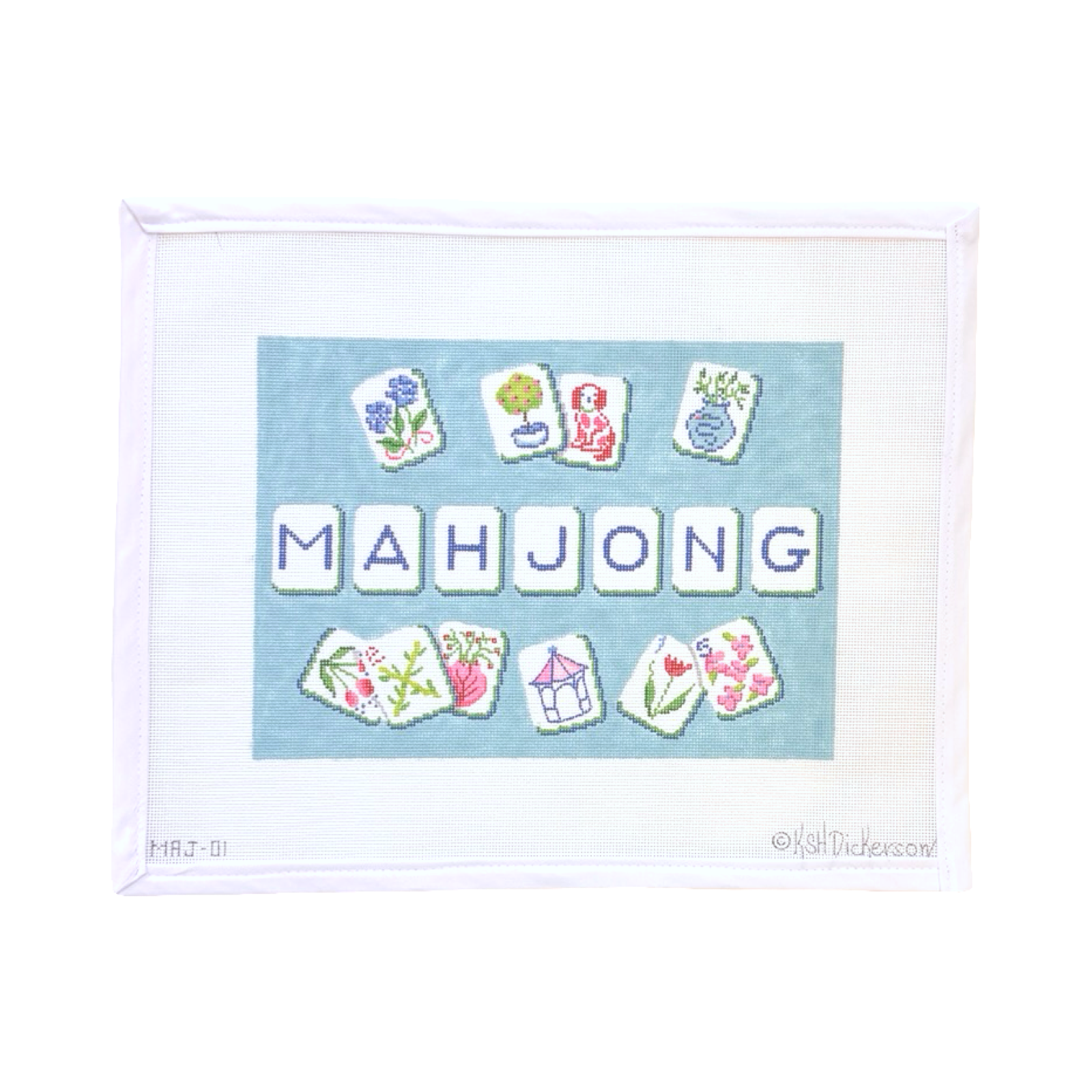 MAHJONG TILE BAG - AQUA