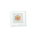 SMILEY FLORAL KEY FOB PINK