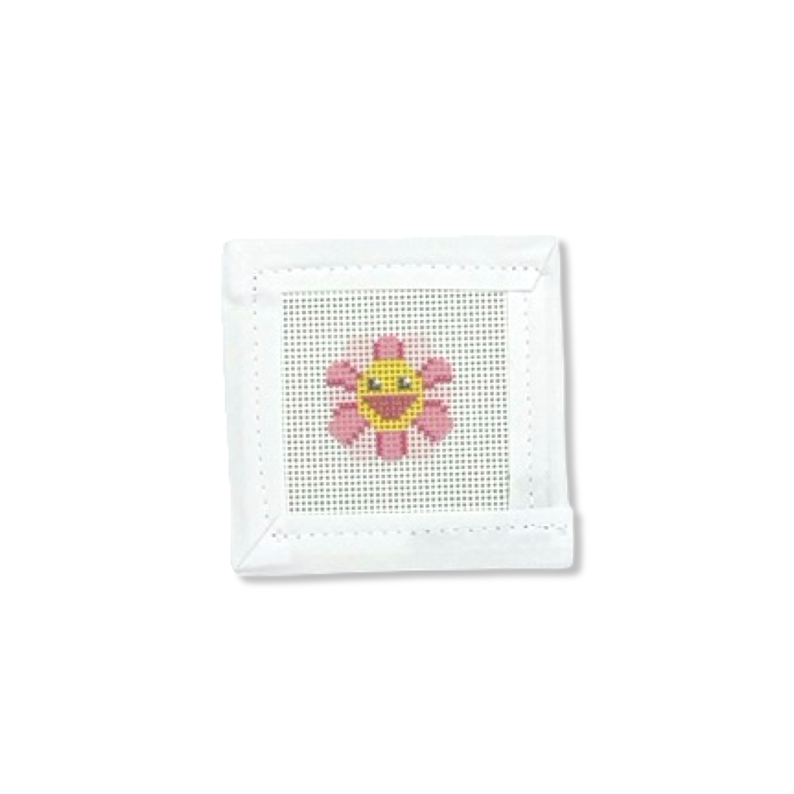 SMILEY FLORAL KEY FOB PINK