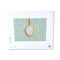 PENDANT CLUTCH CANVAS - GREEN