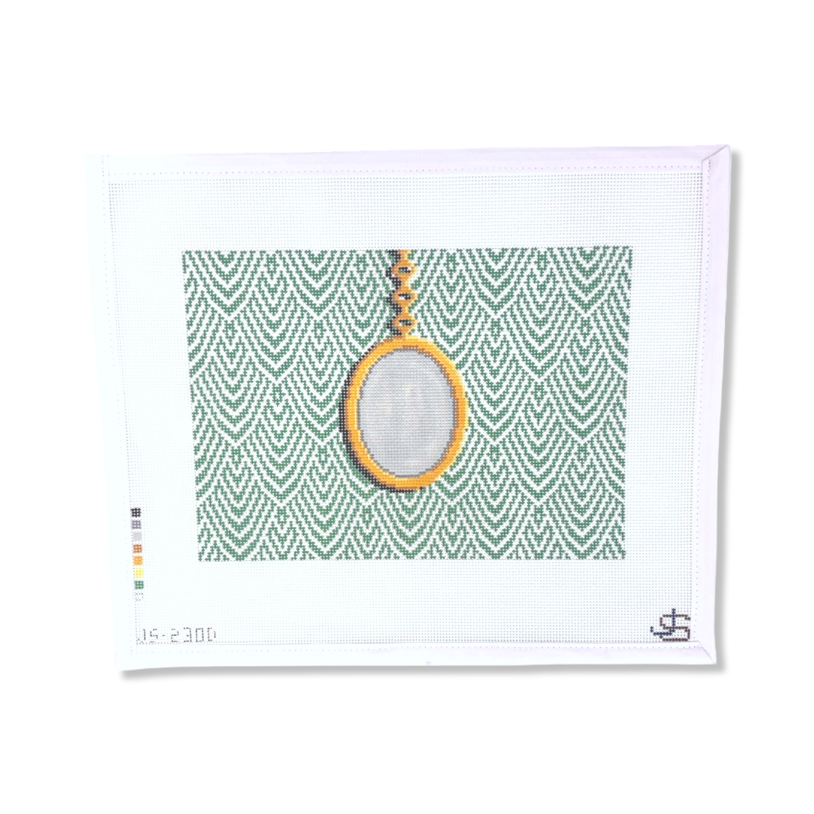 PENDANT CLUTCH CANVAS - GREEN