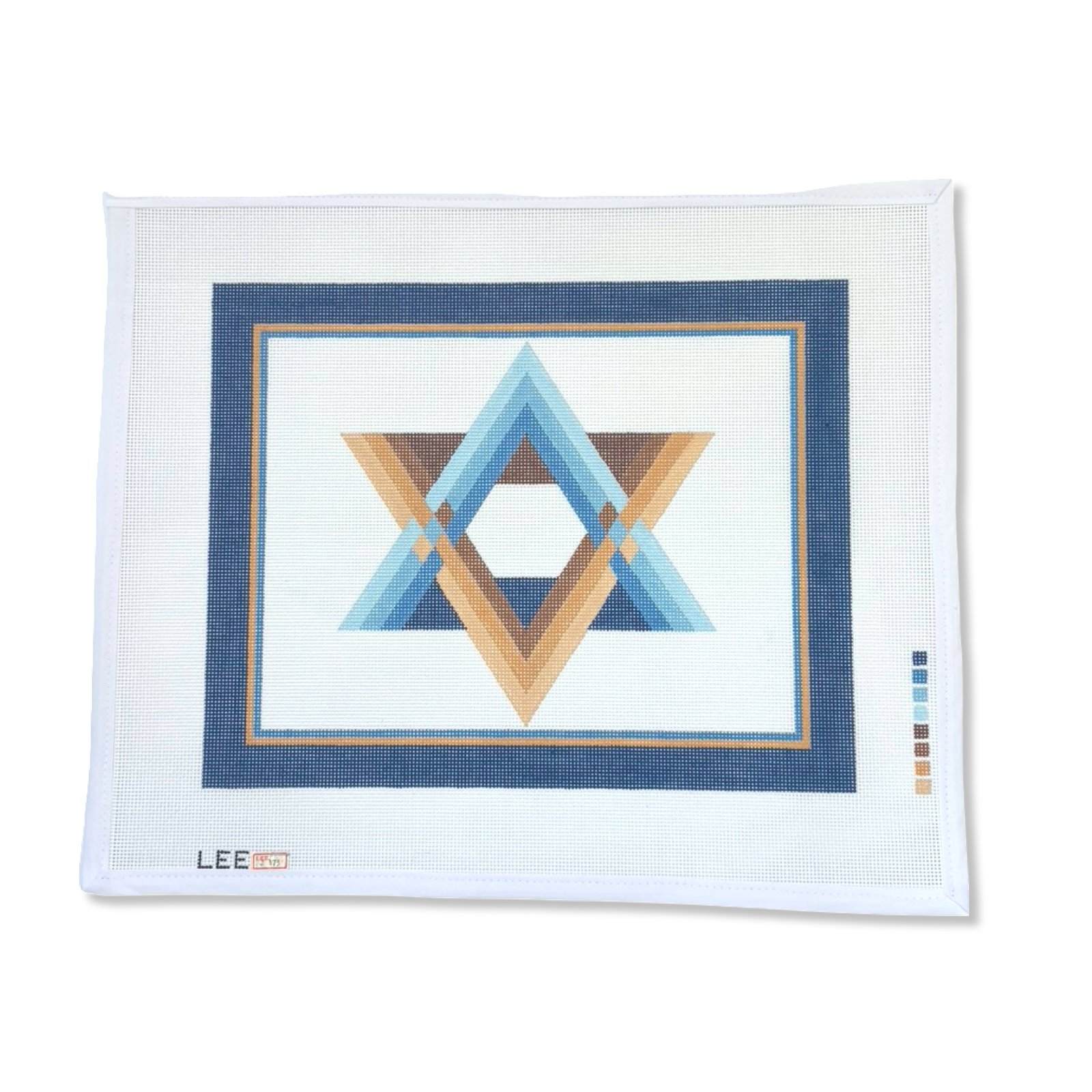 GOLD AND BLUE LINES TALLIS BAG