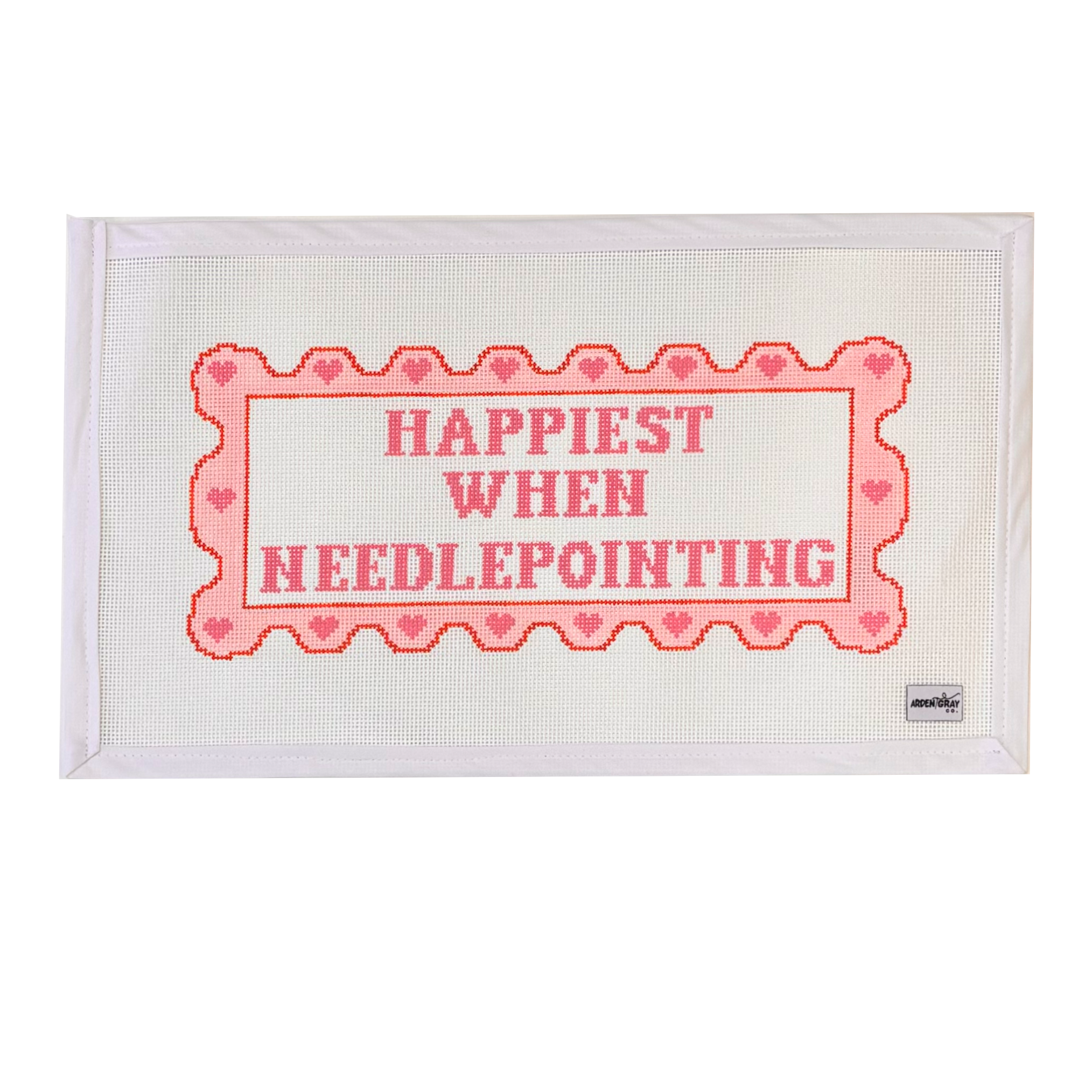 HAPPIEST WHEN NEEDLEPOINTING