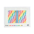 L LETTER CLUTCH CANVAS RAINBOW