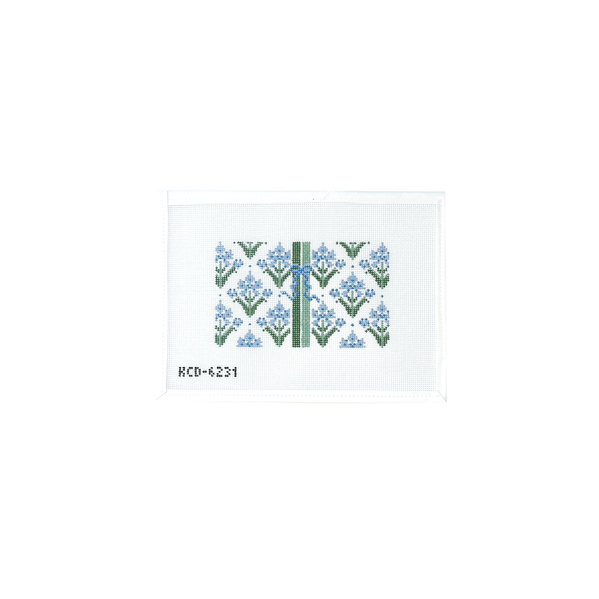 BLUE BLOCK PRINT BOW INSERT