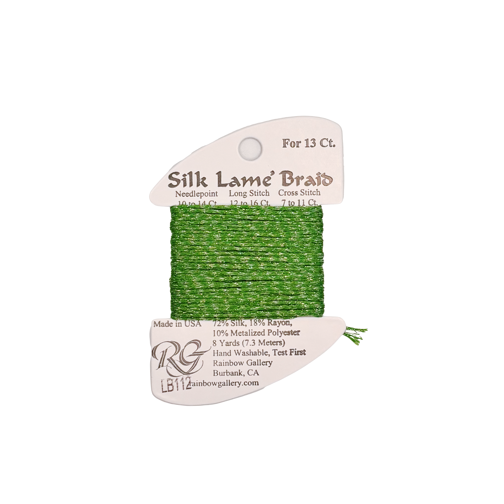 SILK LAME BRAID SPRING GREEN LB112