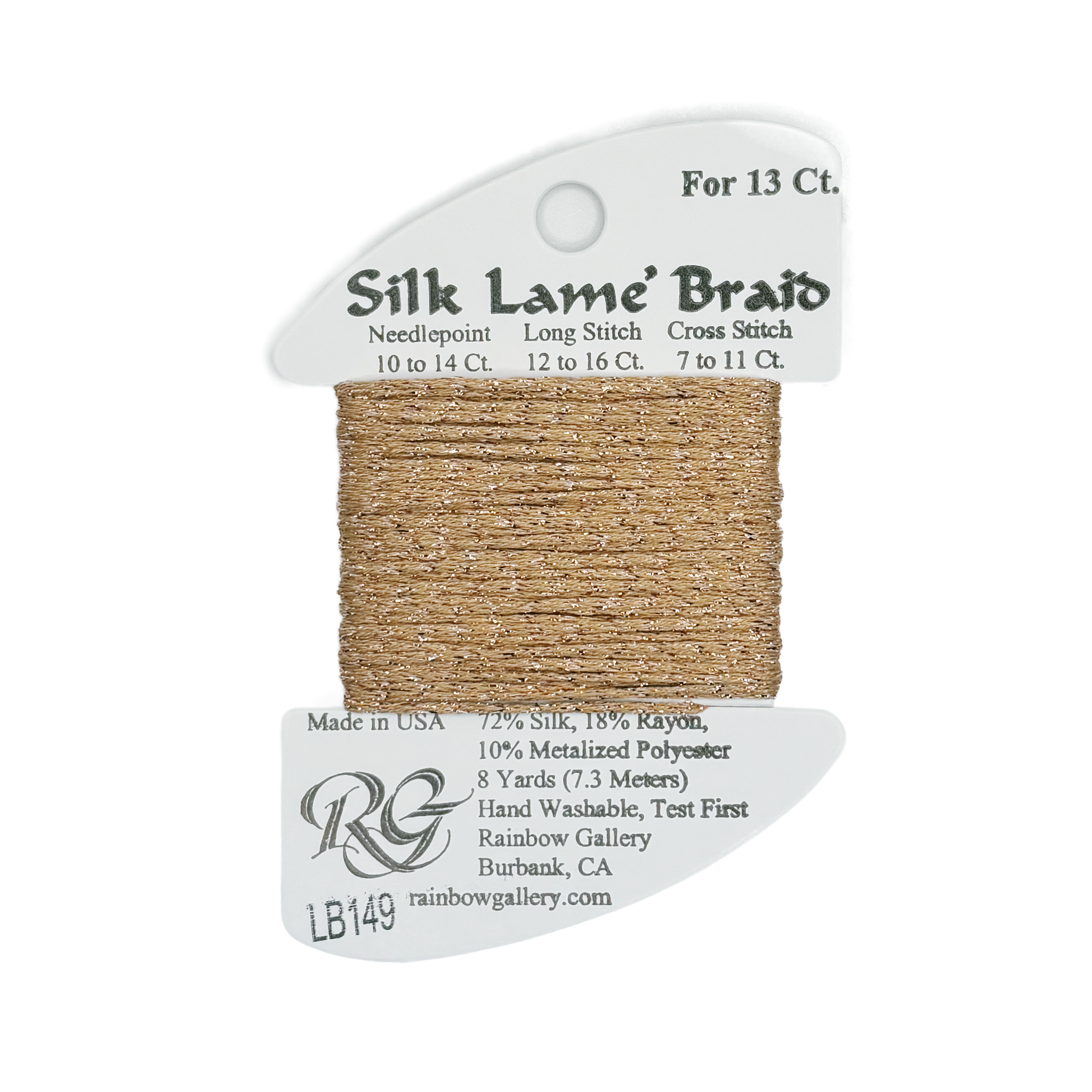 SILK LAME BRAID DESERT SAND LB149
