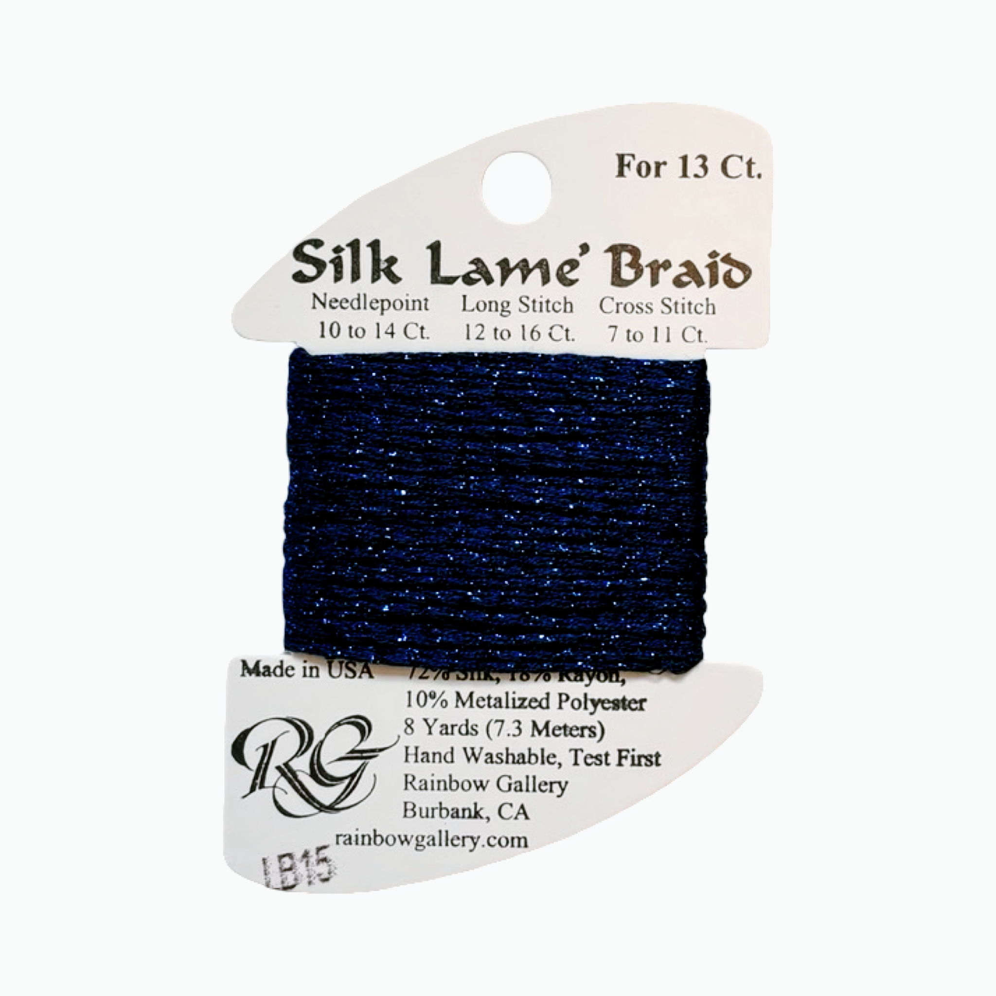 SILK LAME BRAID DARK BLUE LB15