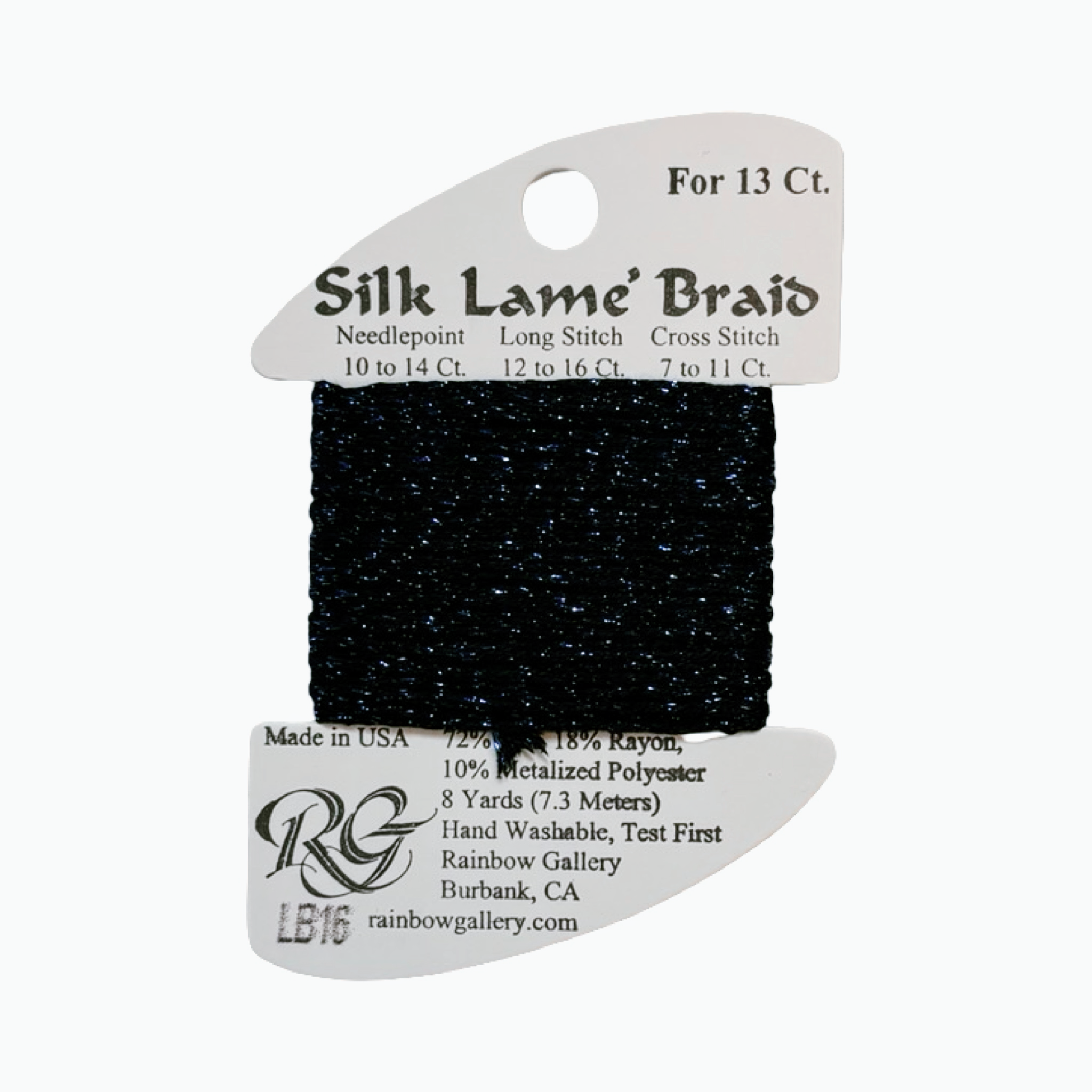 SILK LAME BRAID NAVY LB16
