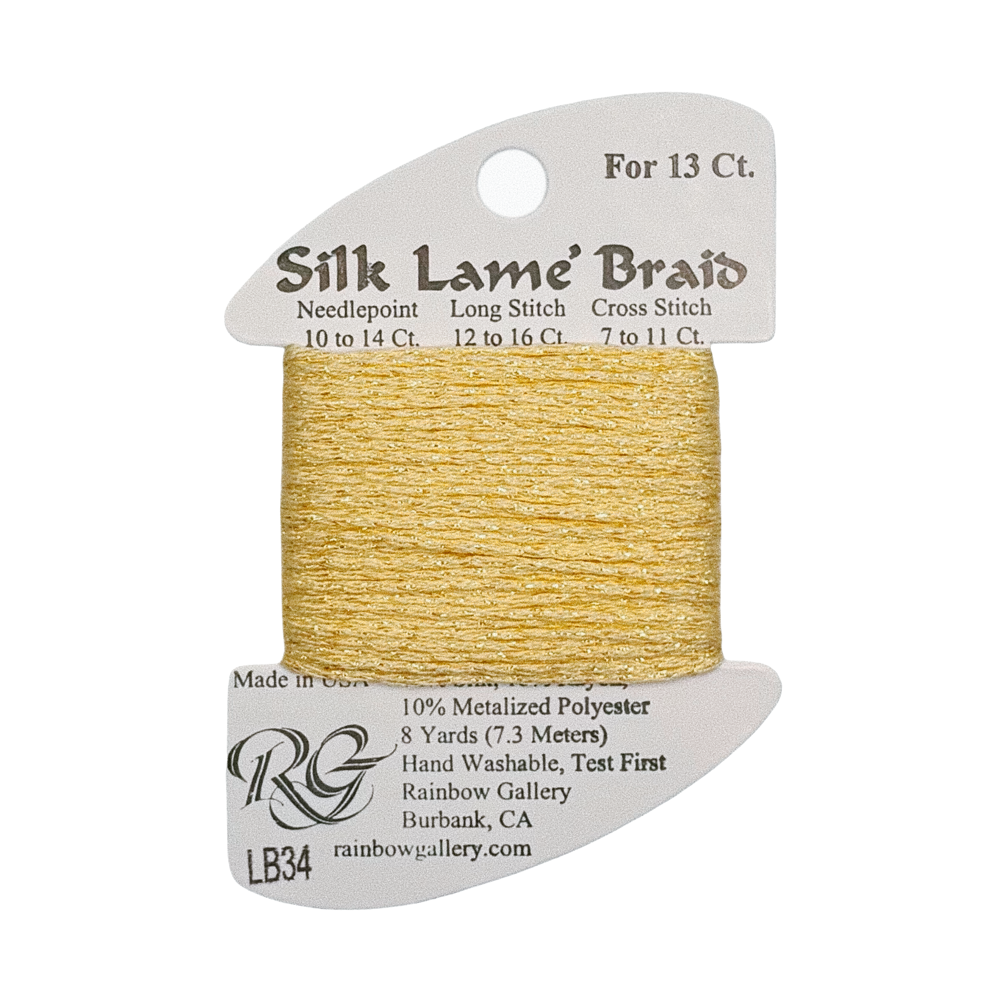 SILK LAME BRAID LEMON LB34