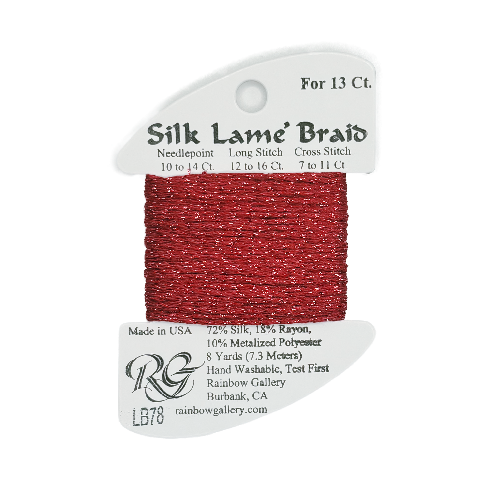 SILK LAME BRAID CHERRY LB78