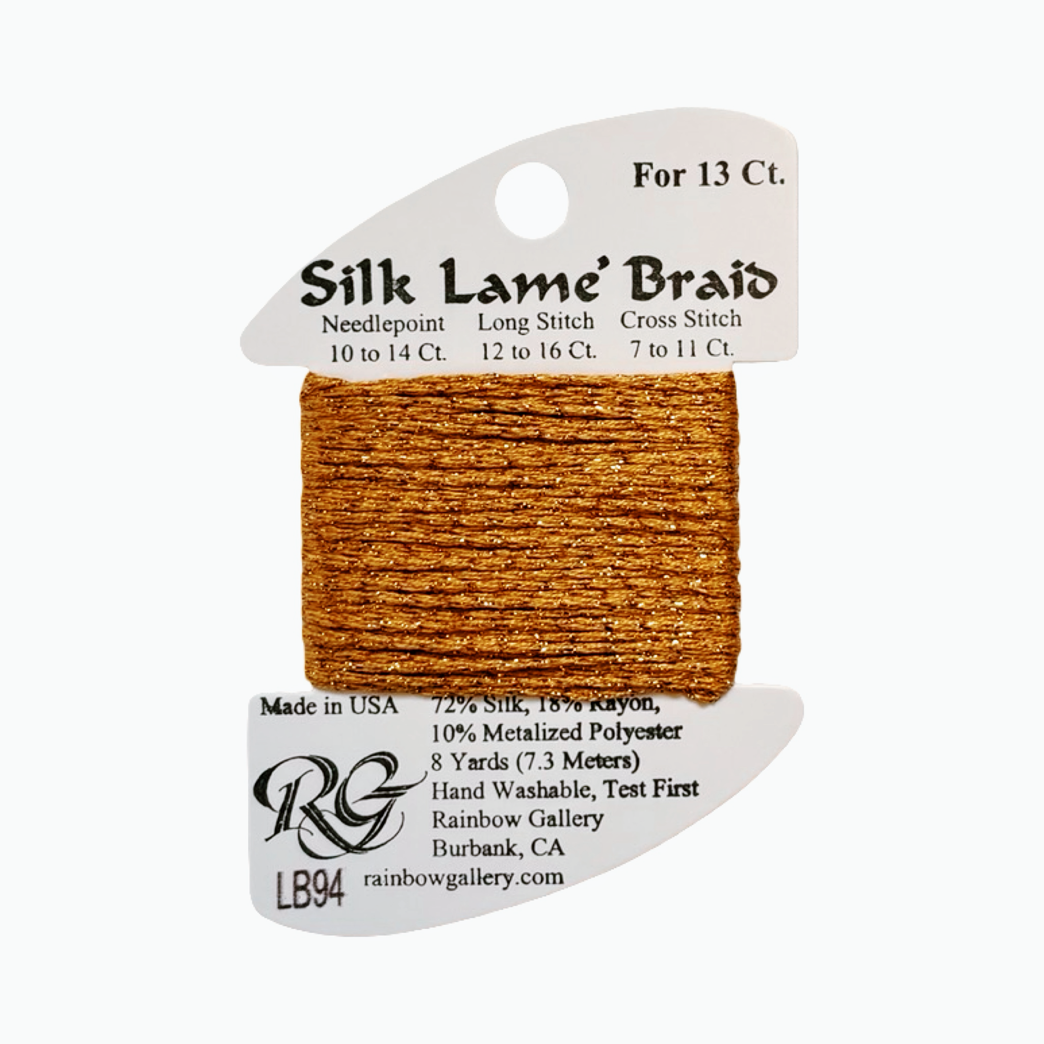 SILK LAME BRAID TRUE GOLD LB94