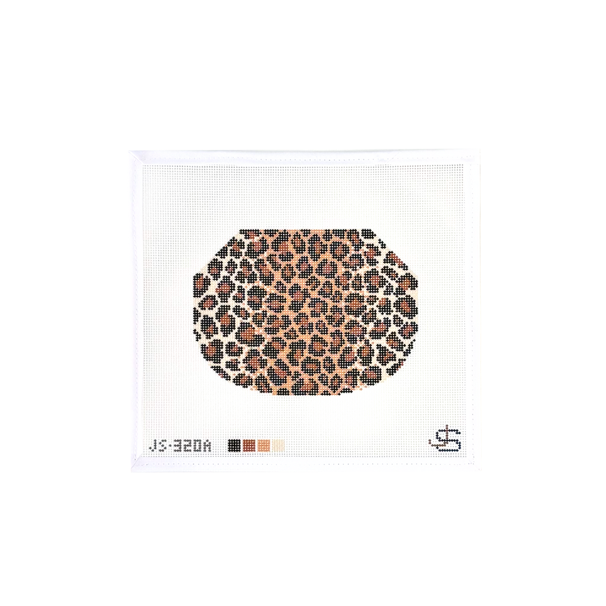 LEOPARD KISSLOCK BAG CANVAS