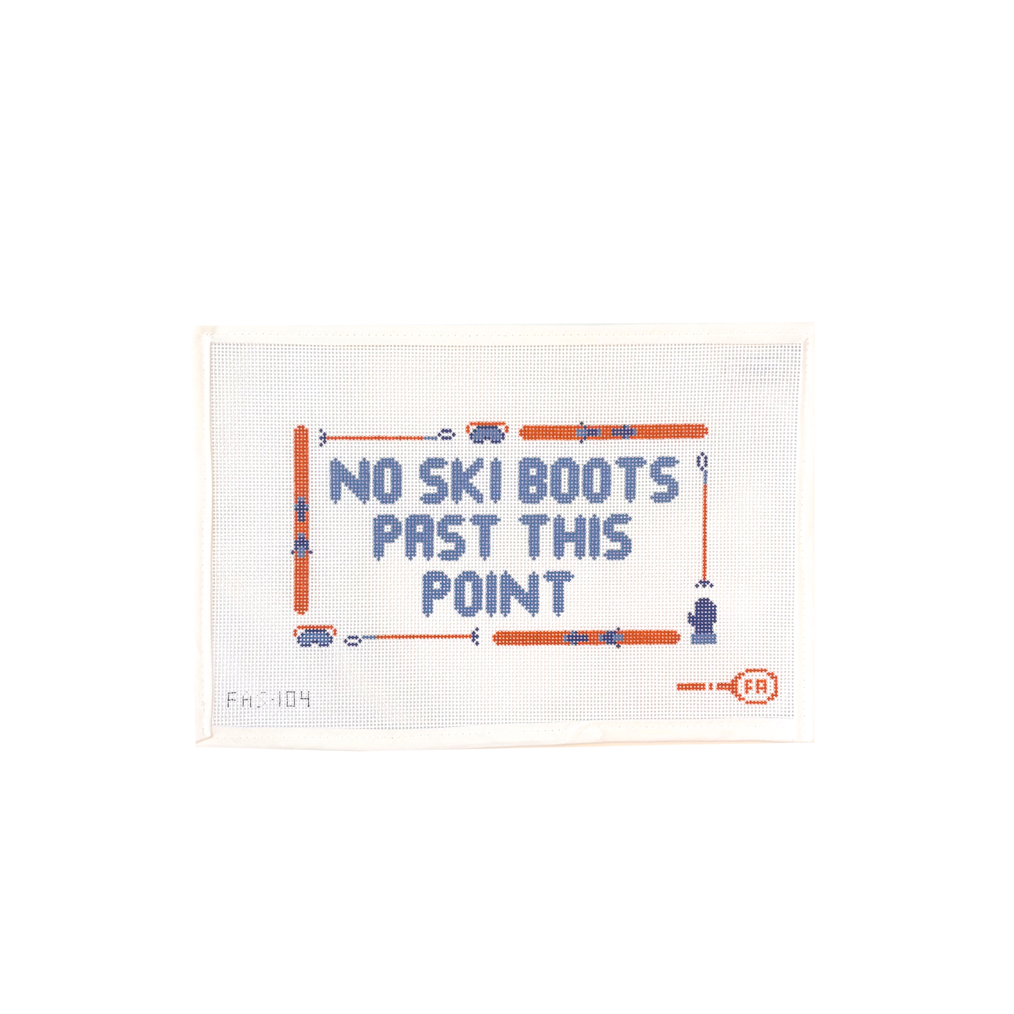 NO SKI BOOTS PAST THIS POINT