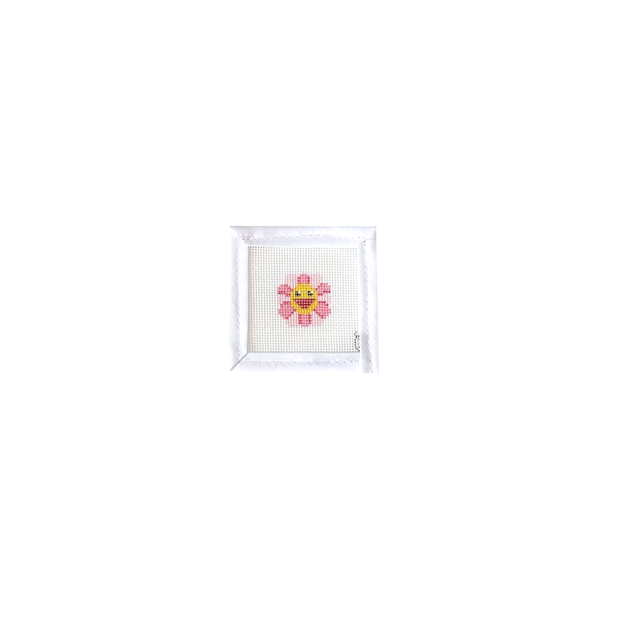 SMILEY FLORAL KEY FOB PINK