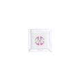 WHITE BOW HOT PINK KEY FOB