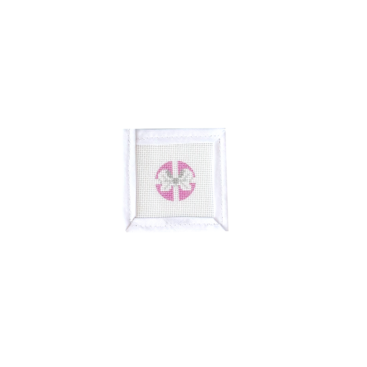 WHITE BOW HOT PINK KEY FOB