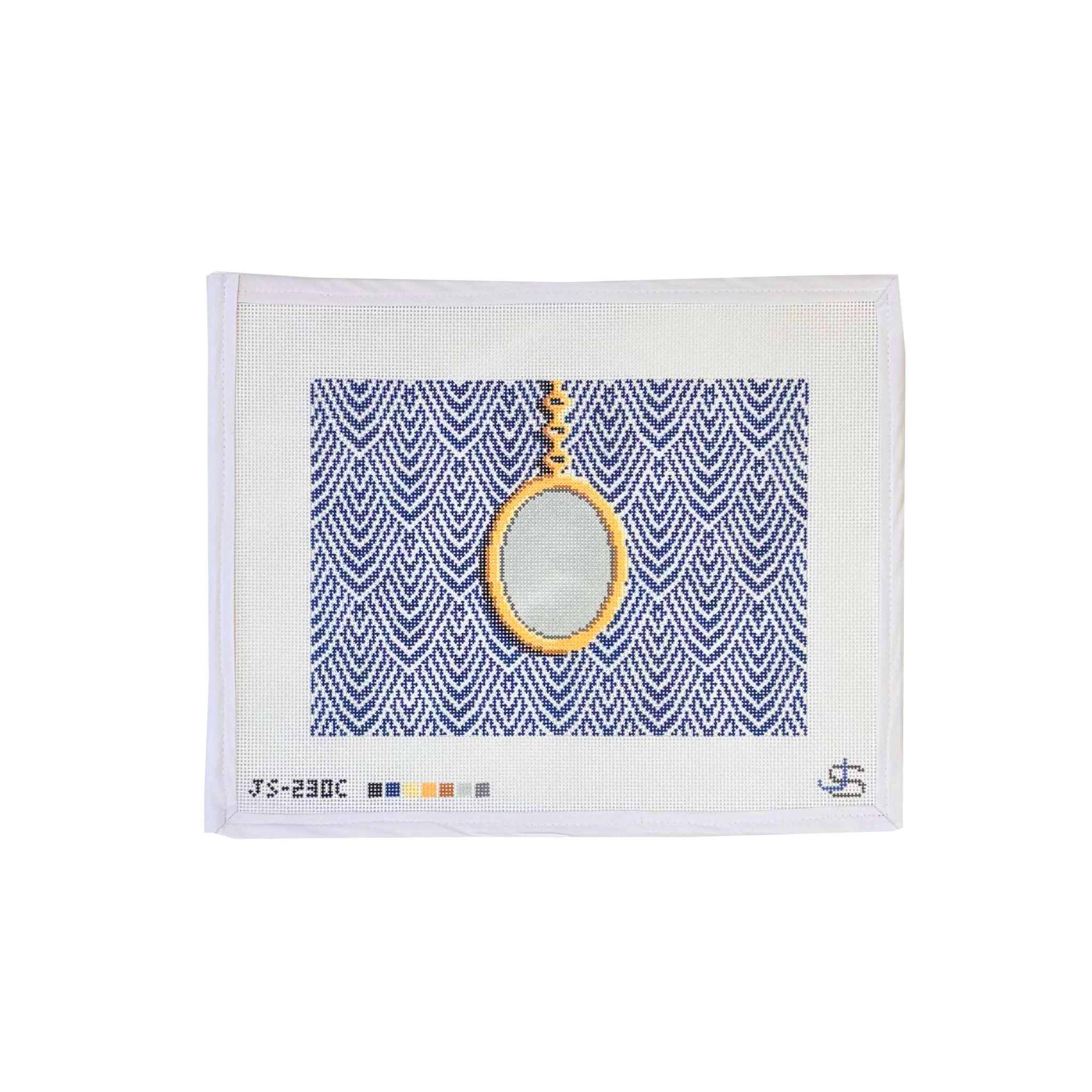PENDANT CLUTCH CANVAS - BLUE