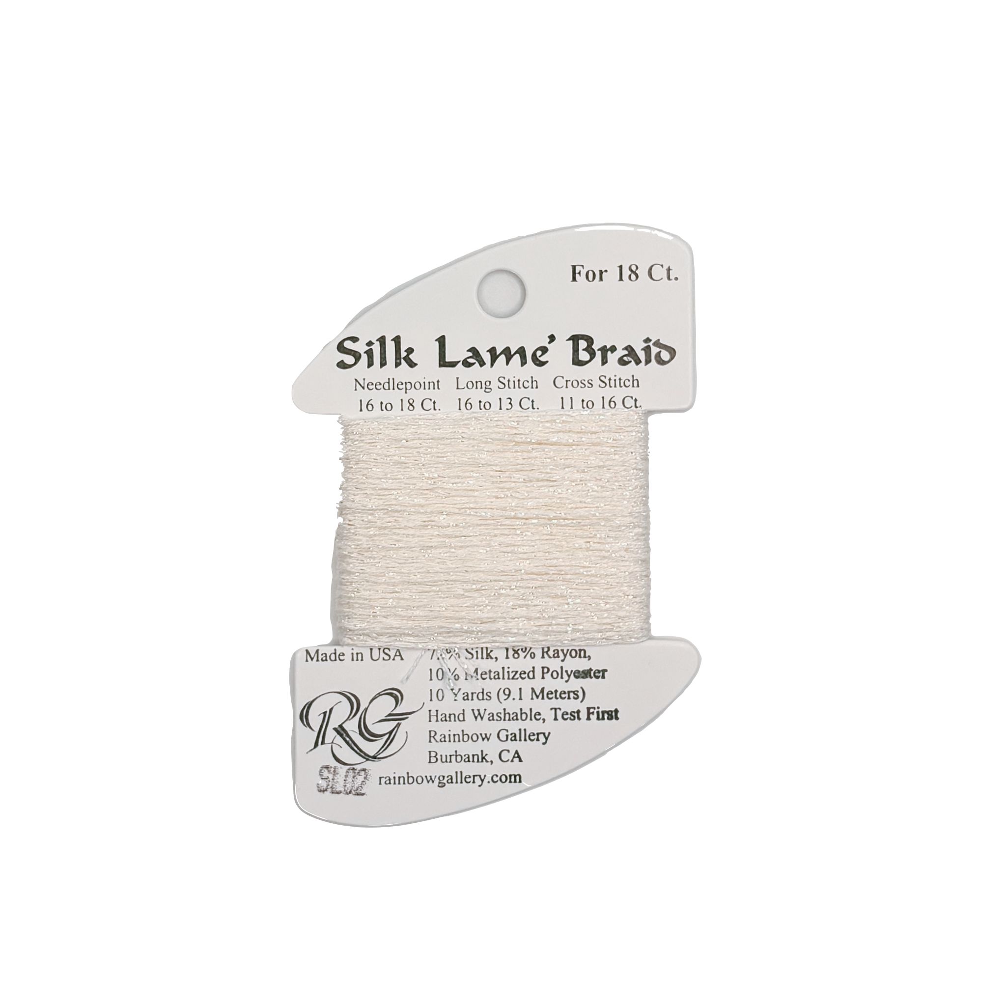 SILK LAME BRAID WHITE SL02