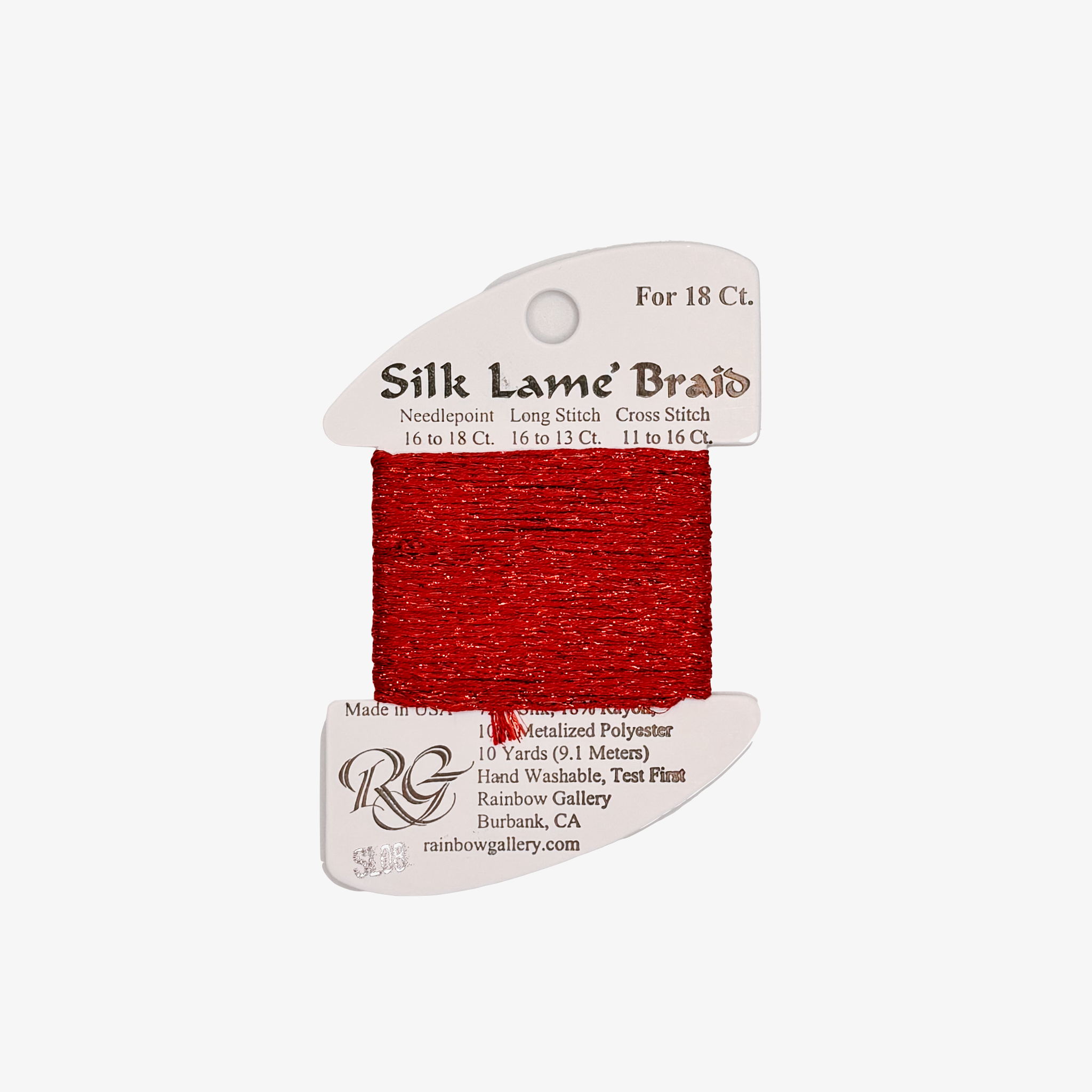 SILK LAME BRAID RED SL08