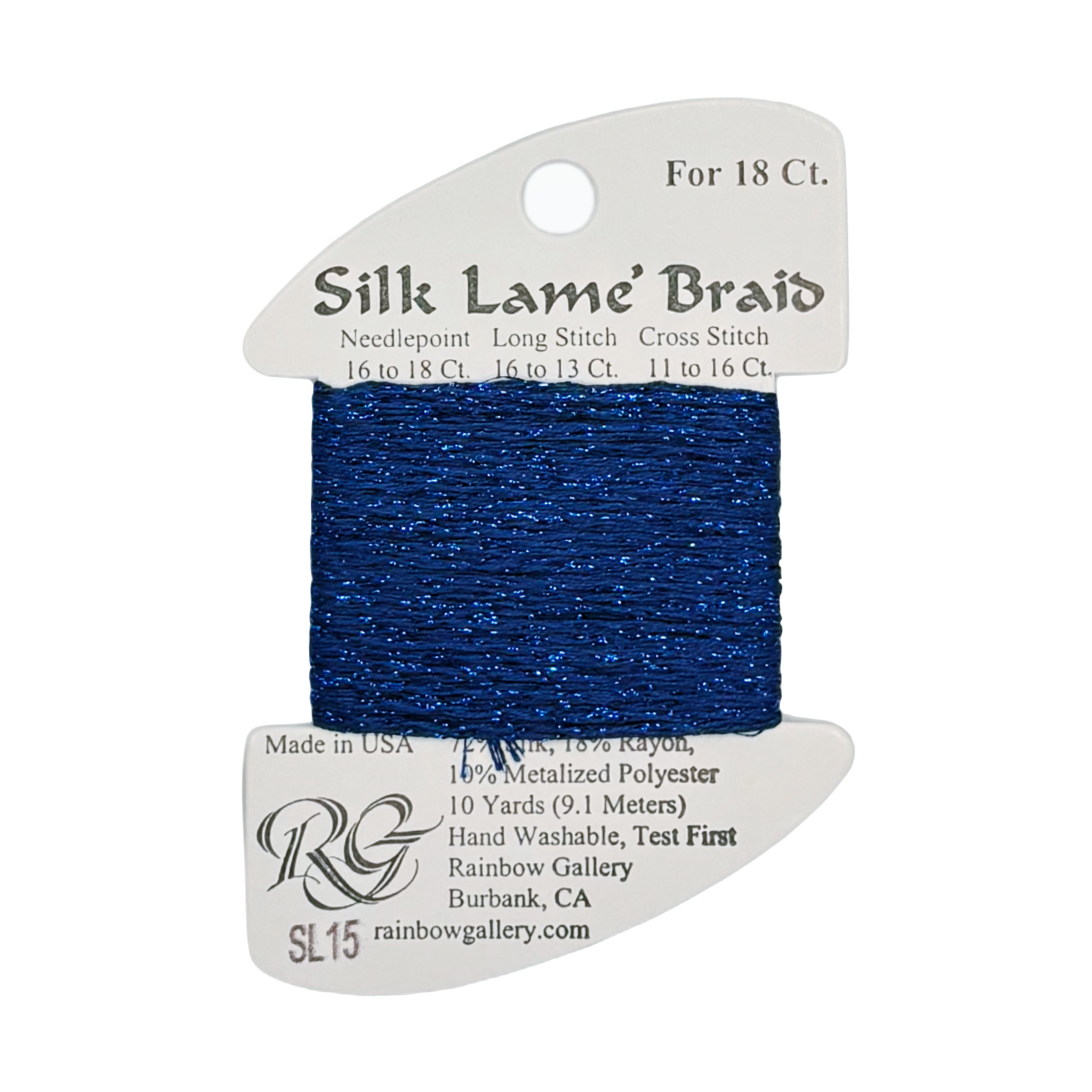 SILK LAME BRAID DARK BLUE SL15