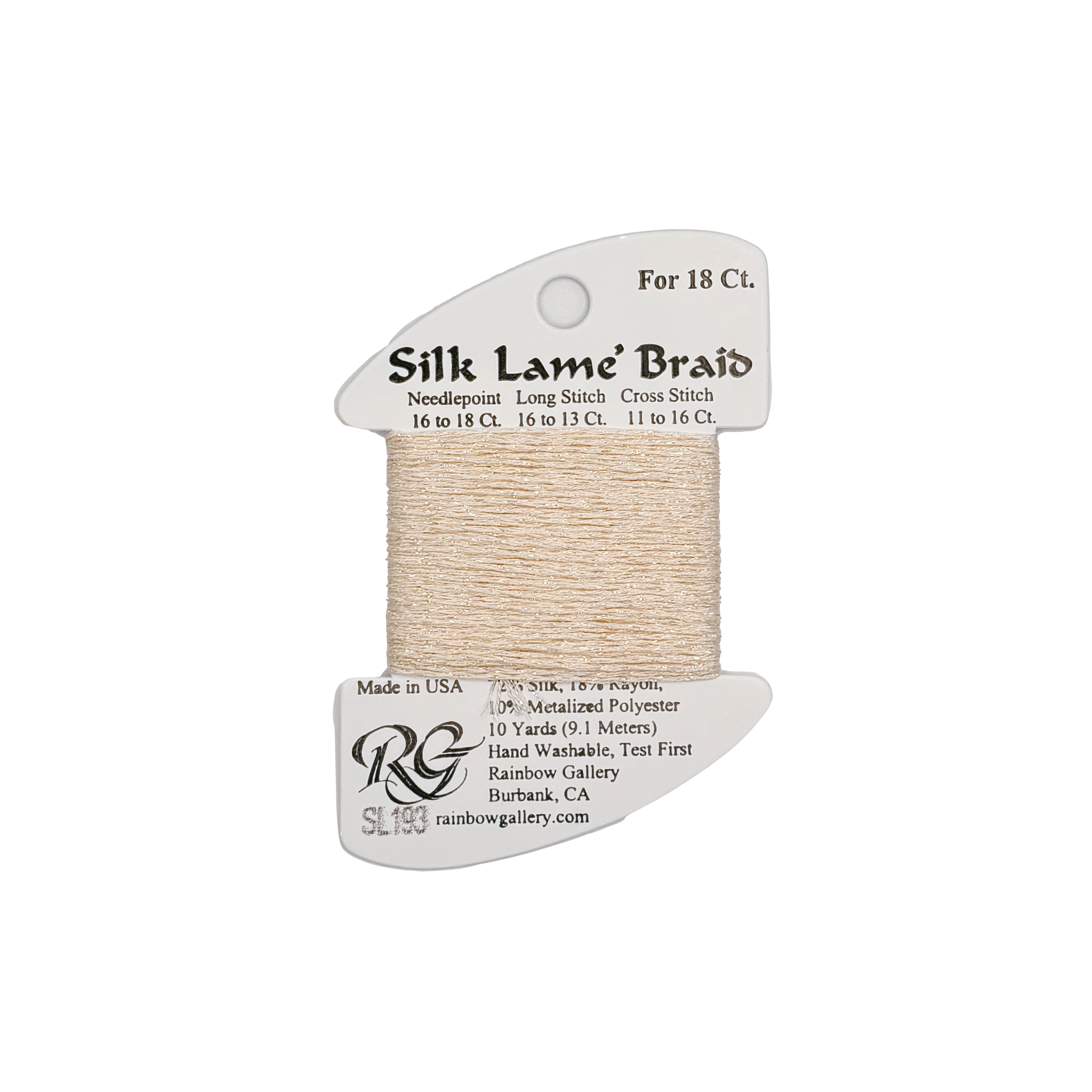SILK LAME BRAID CREME BRULEE SL193