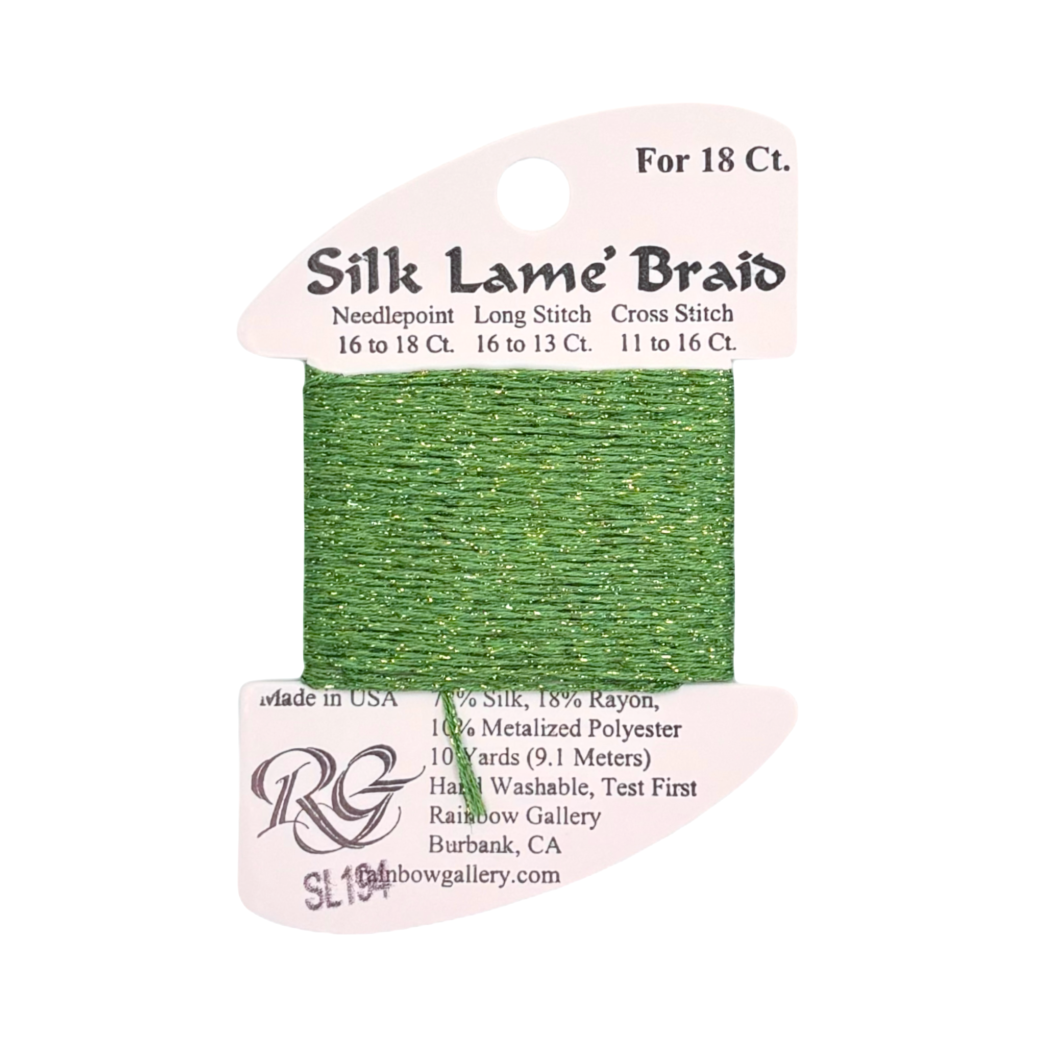 SILK LAME BRAID GREENBRIAR SL194