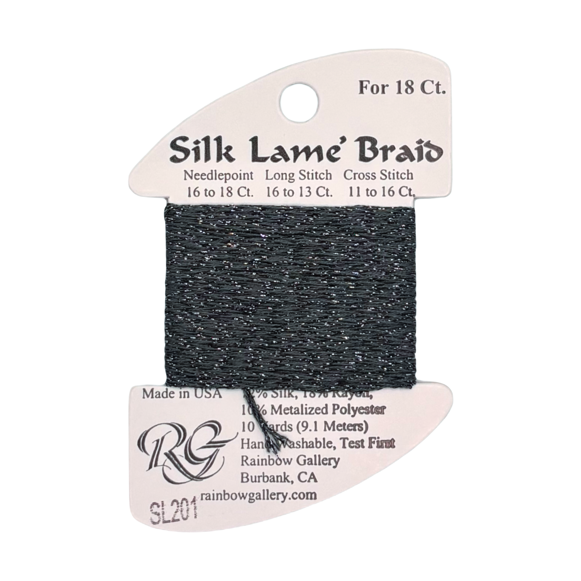 SILK LAME BRAID GUNMETAL SL201