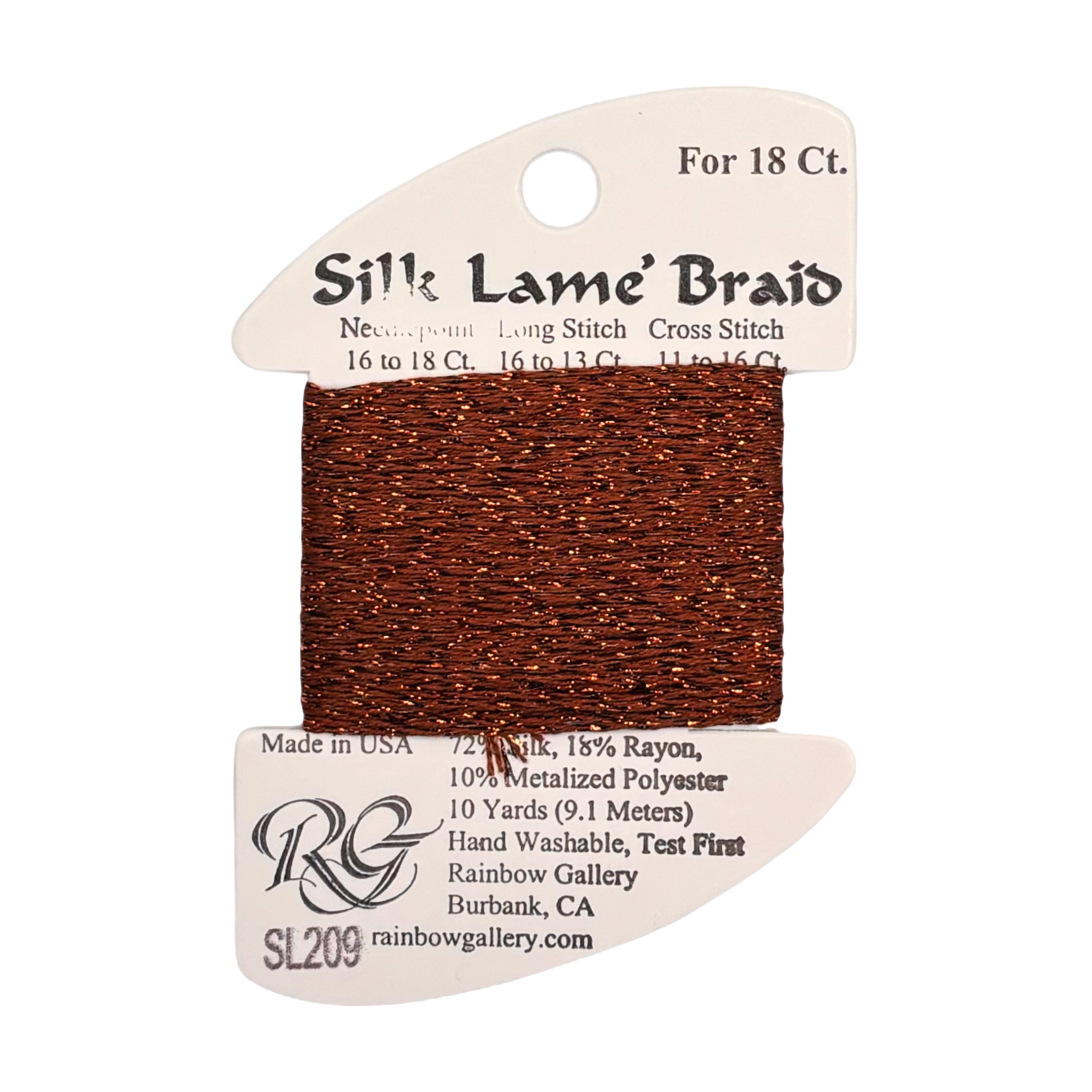 SILK LAME BRAID GINGER BREAD SL209