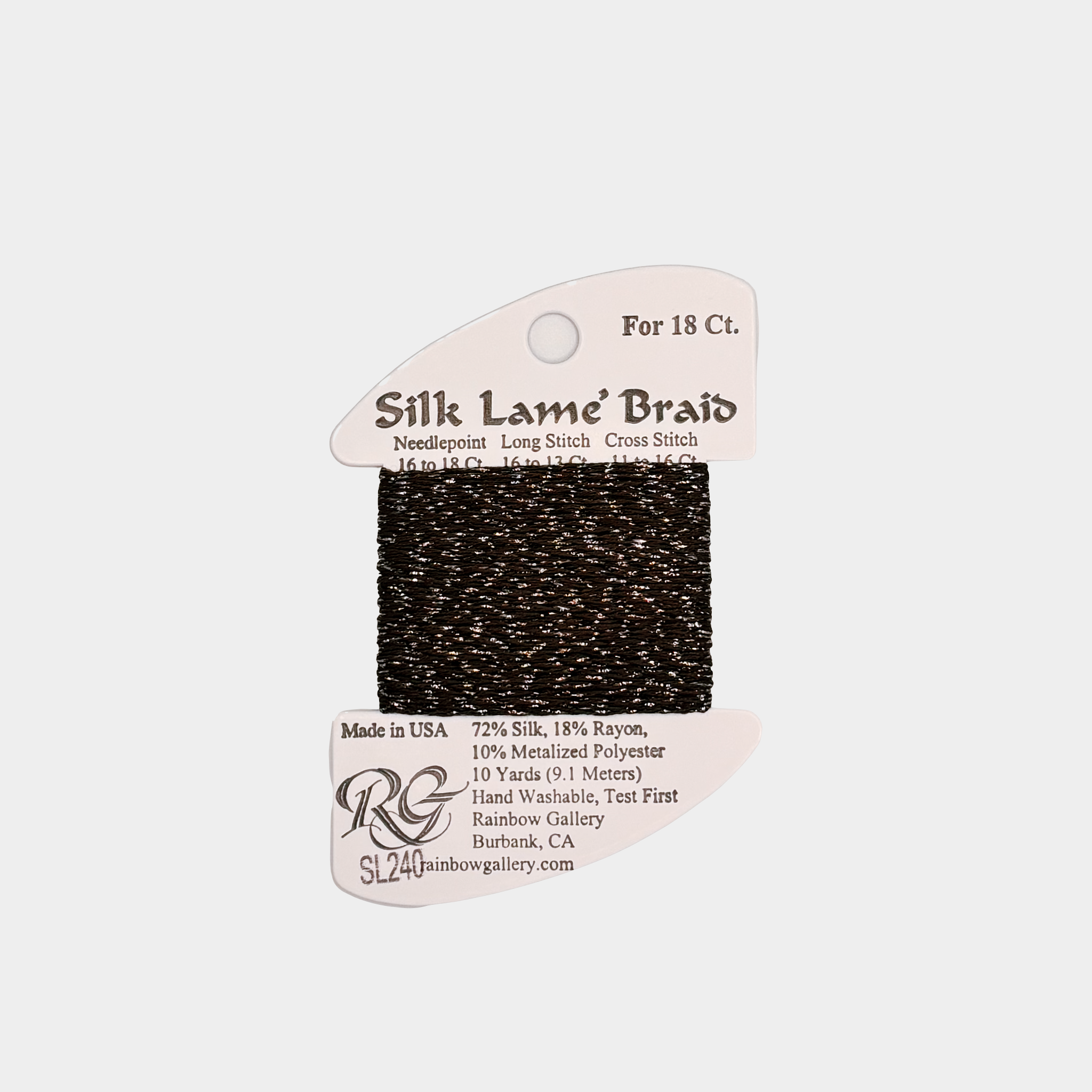 SILK LAME BRAID SEAL SKIN SL240
