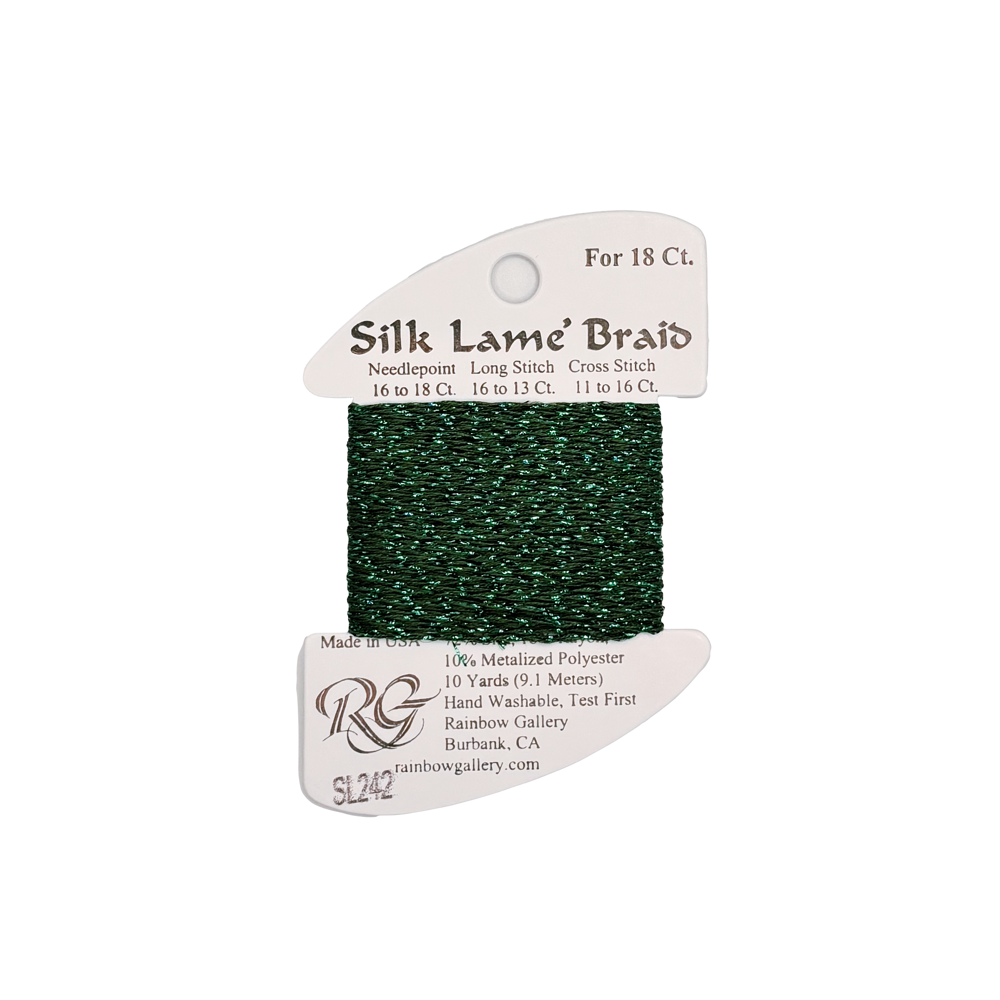 SILK LAME BRAID PEACOCK GREEN SL242
