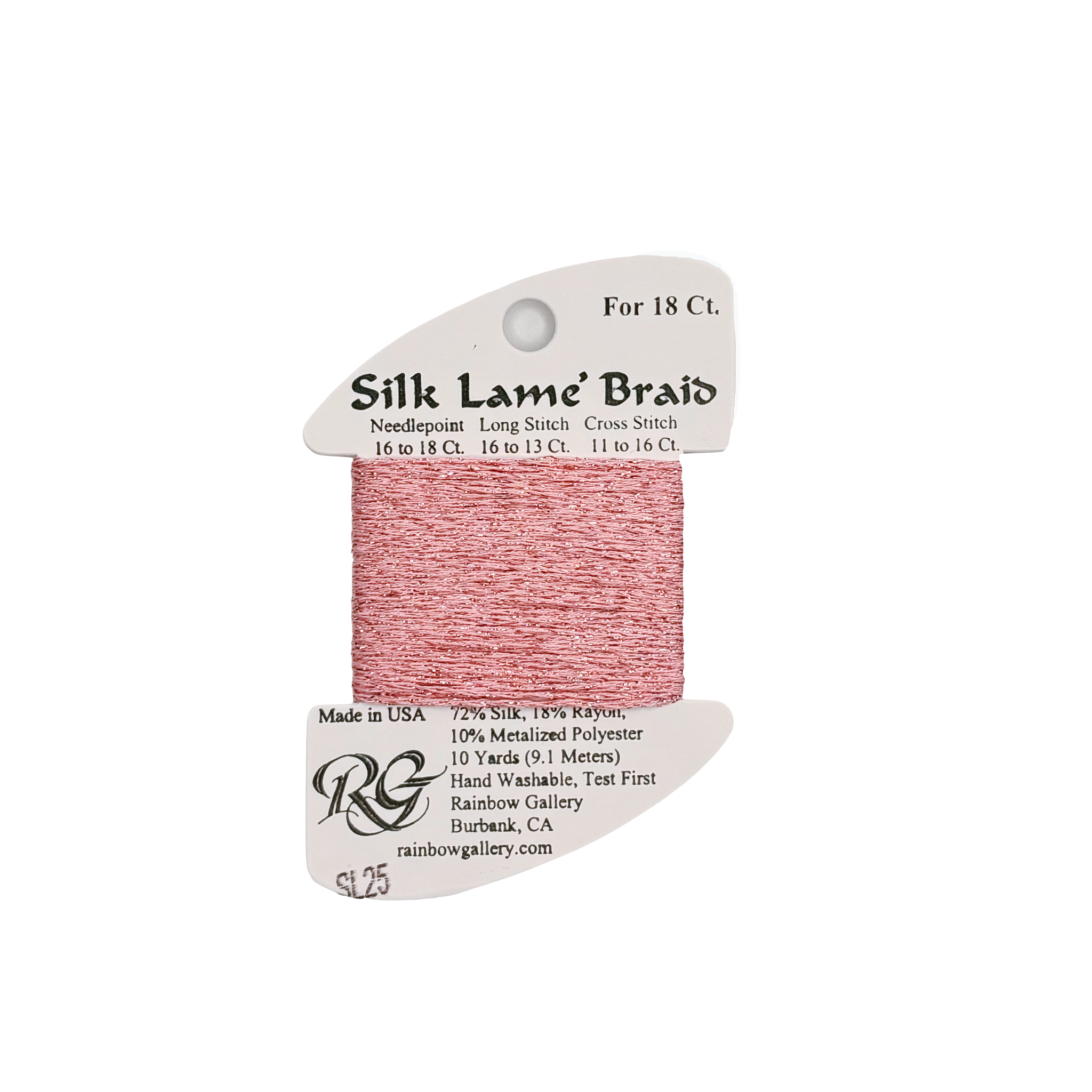 SILK LAME BRAID ROSE PINK SL25