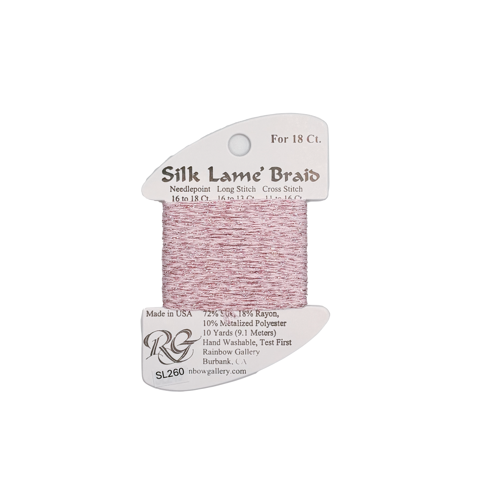 SILK LAME BRAID PINK BLUSH SL260