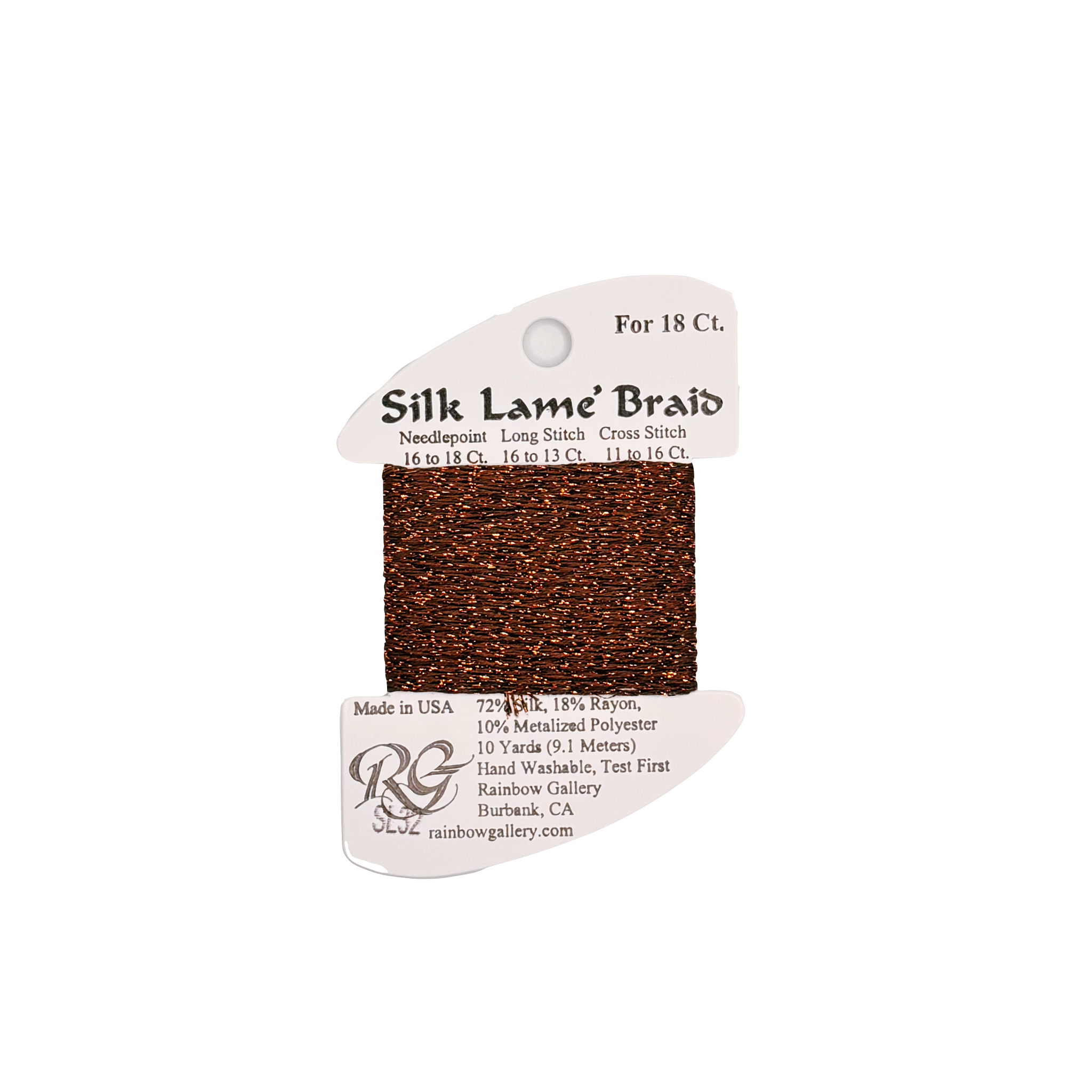 SILK LAME BRAID COFFEE SL32
