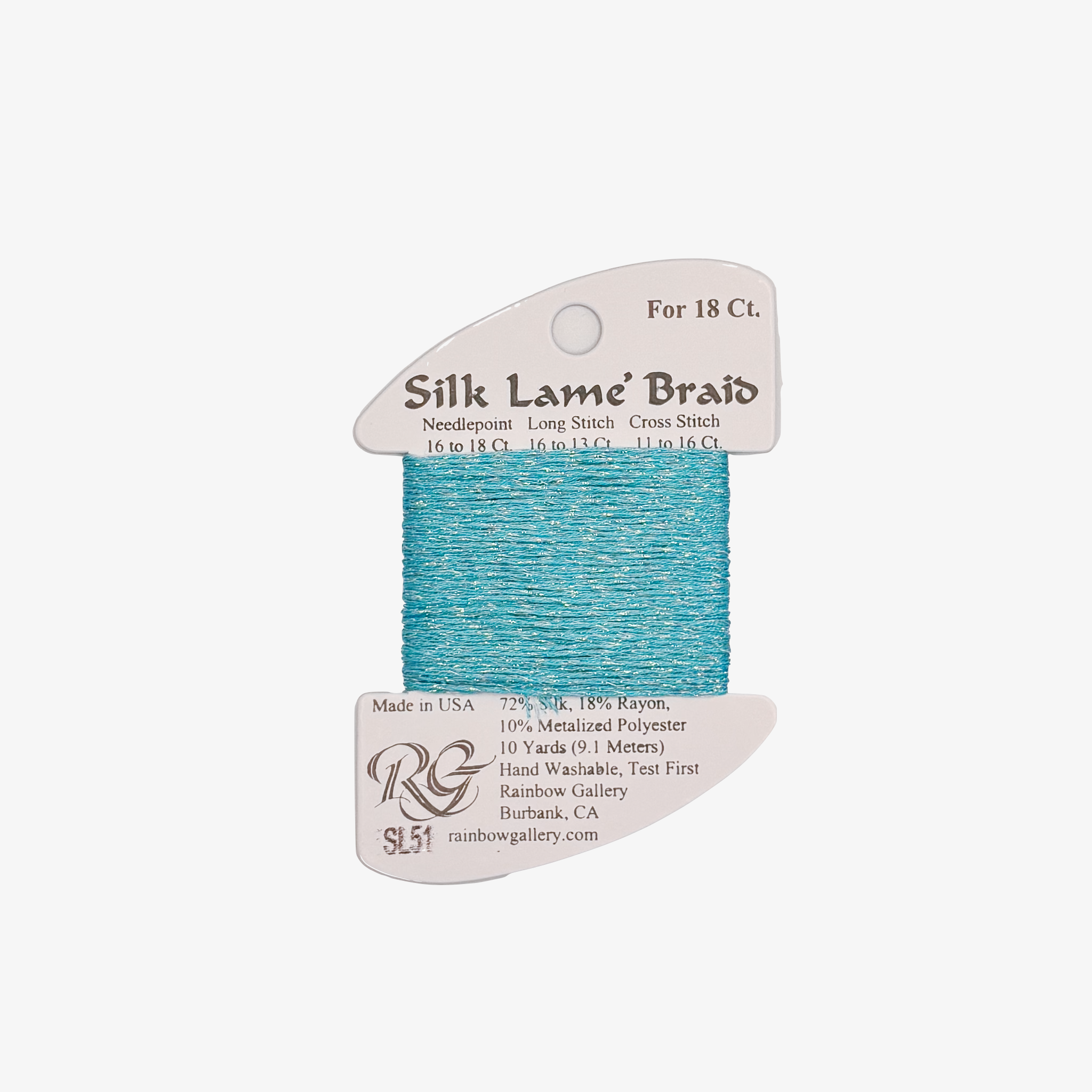 SILK LAME BRAID TURQUOISE SL51