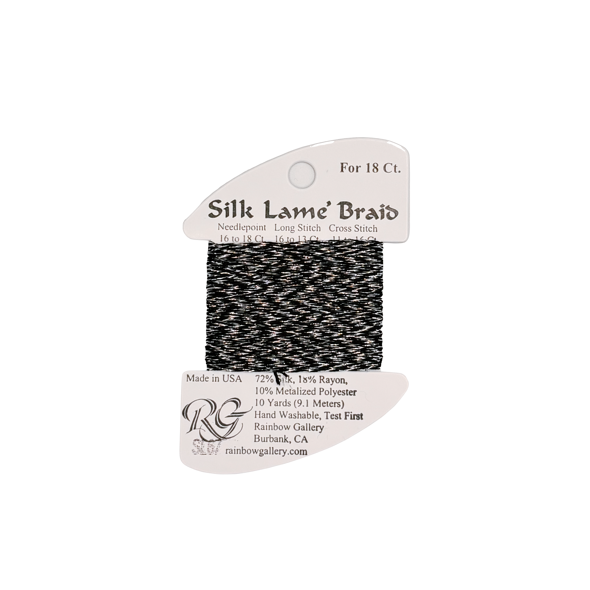 SILK LAME BRAID ANTQ SILVER SL67