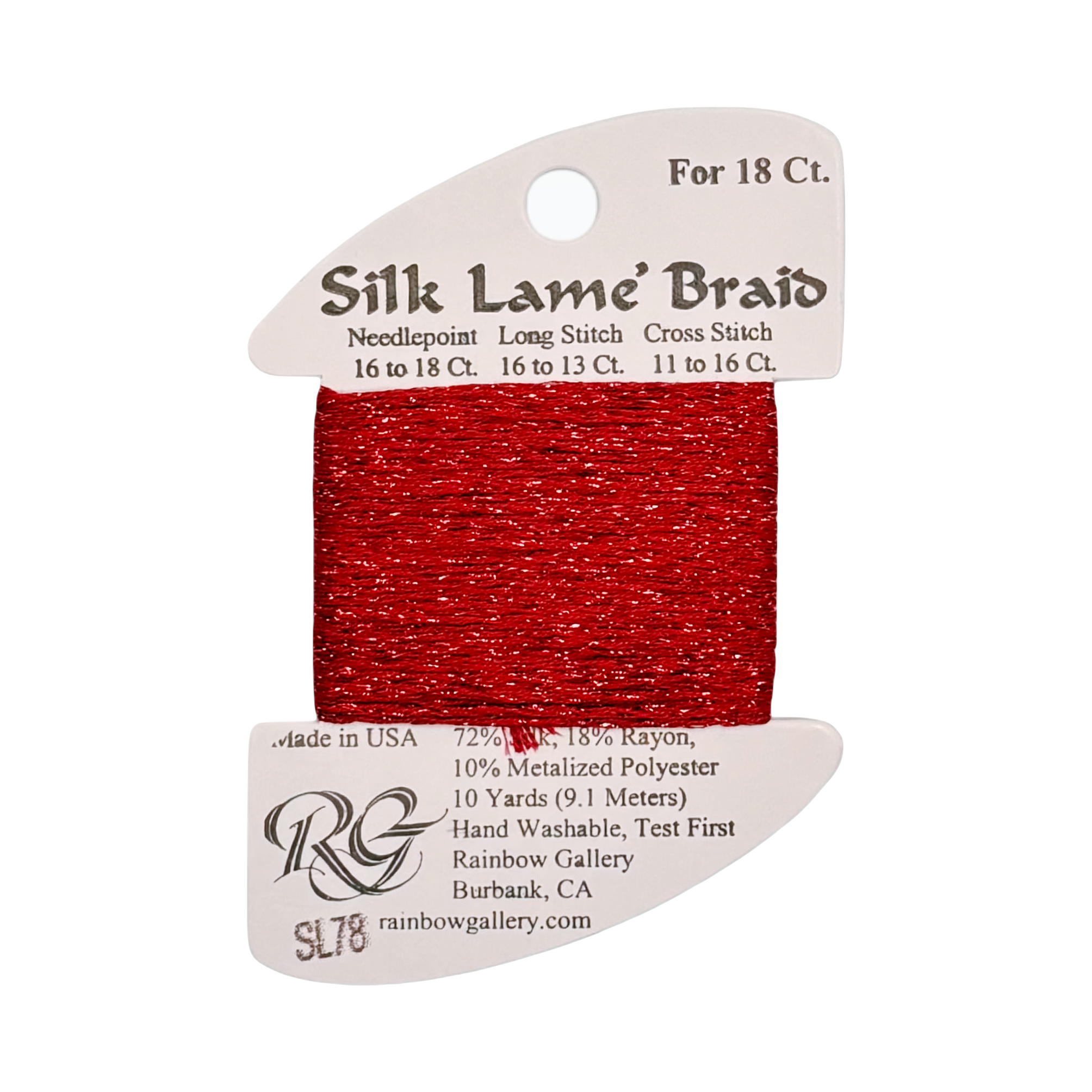 SILK LAME BRAID CHERRY SL78