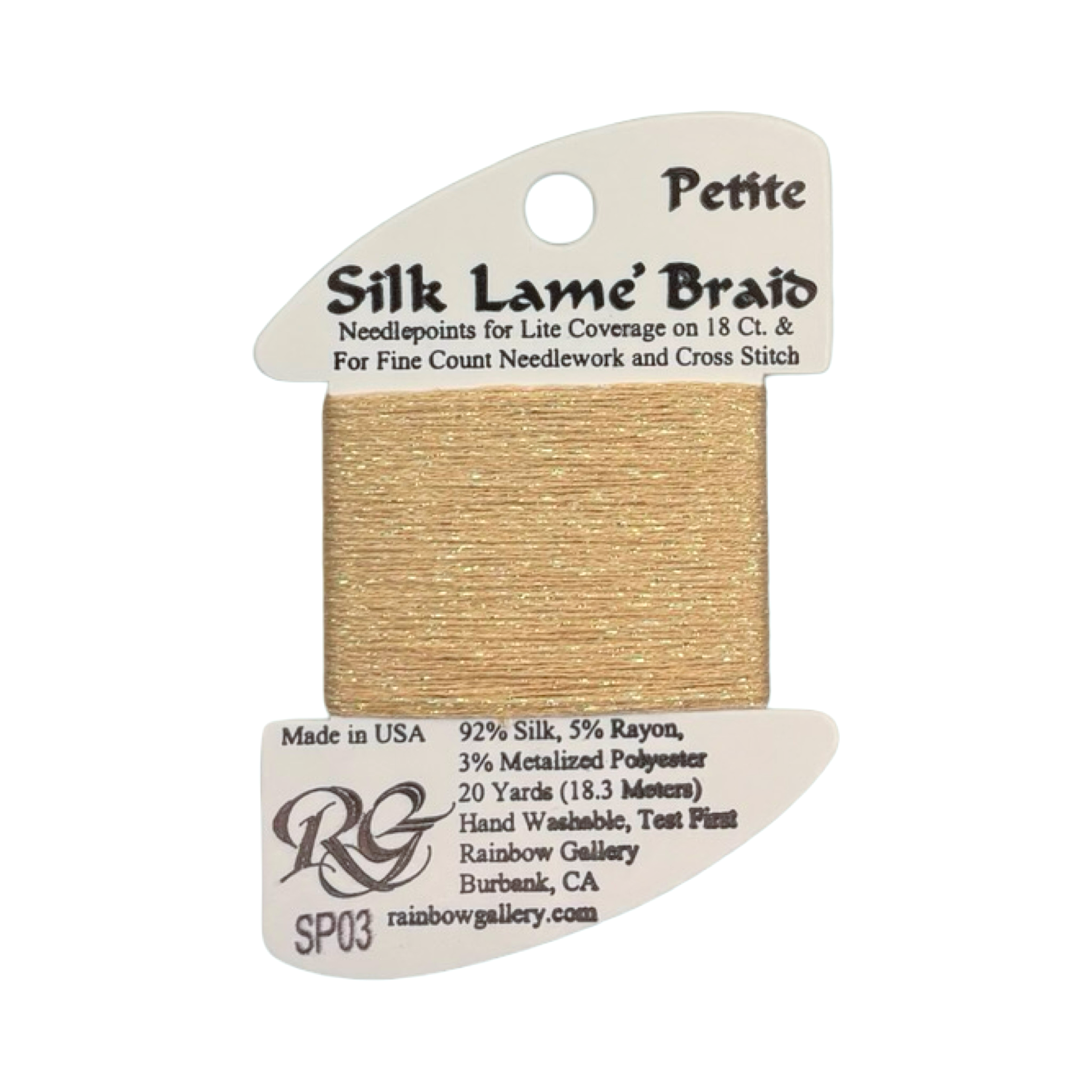 SILK LAME BRAID PETITE ECRU SP03