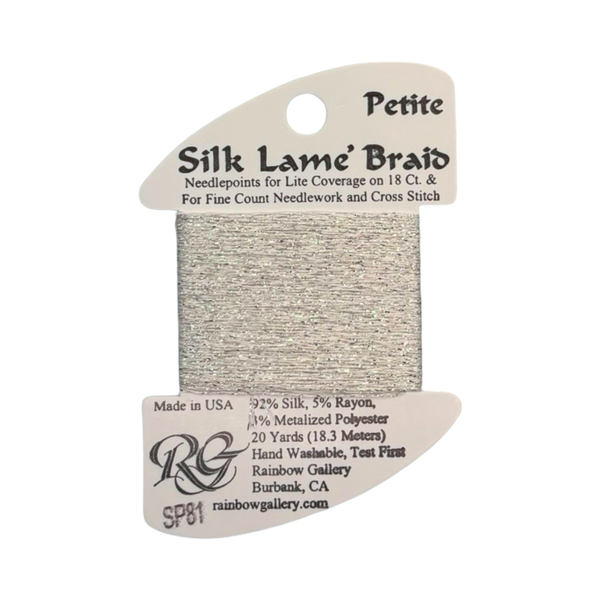 SILK LAME BRAID PETITE PLATINUM SP81