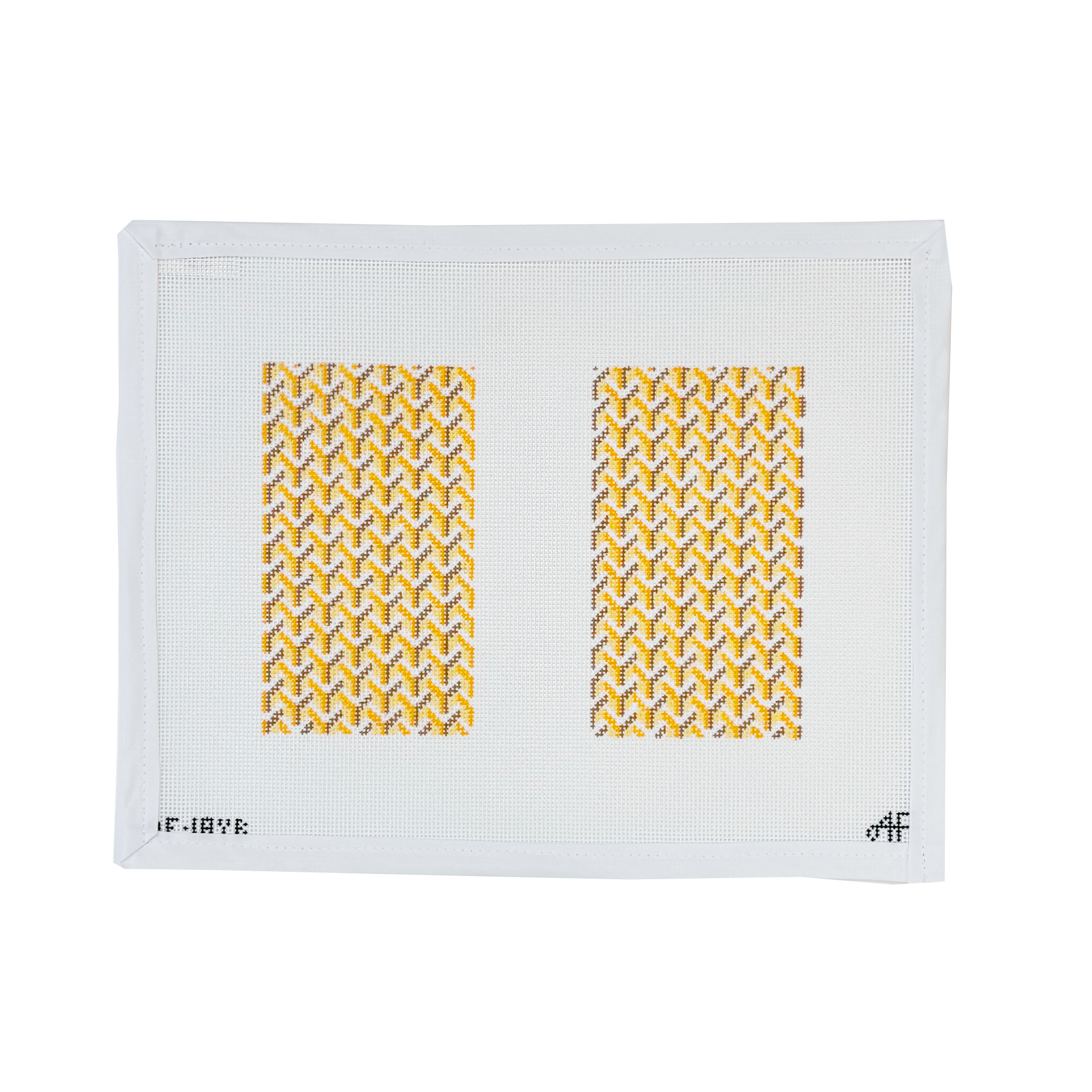 Y PATTERN YELLOW MONOGRAM POUCH